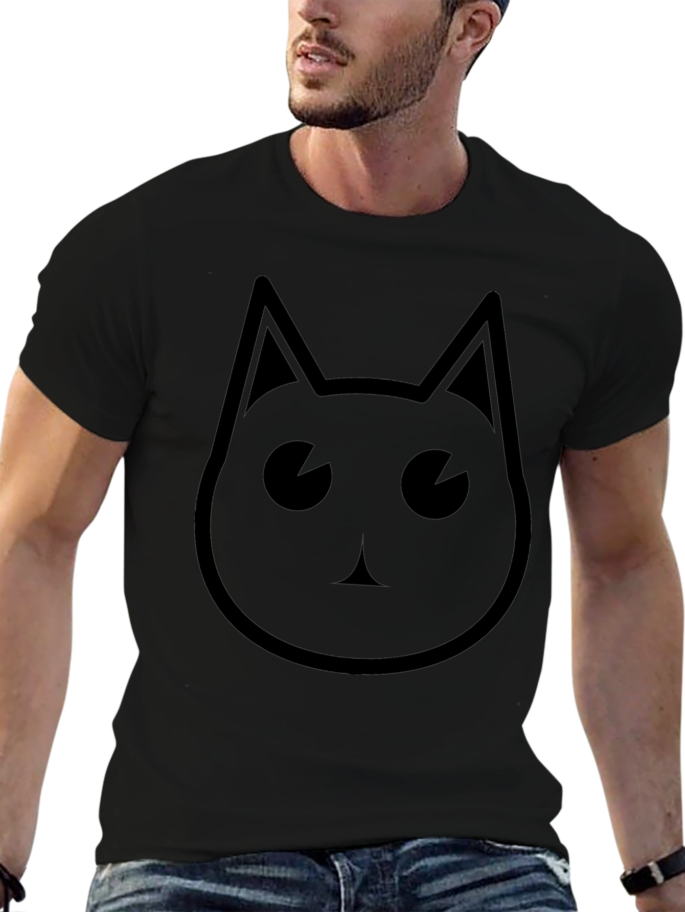 Cool Cat Graphic Tee - Unisex Black T-Shirt