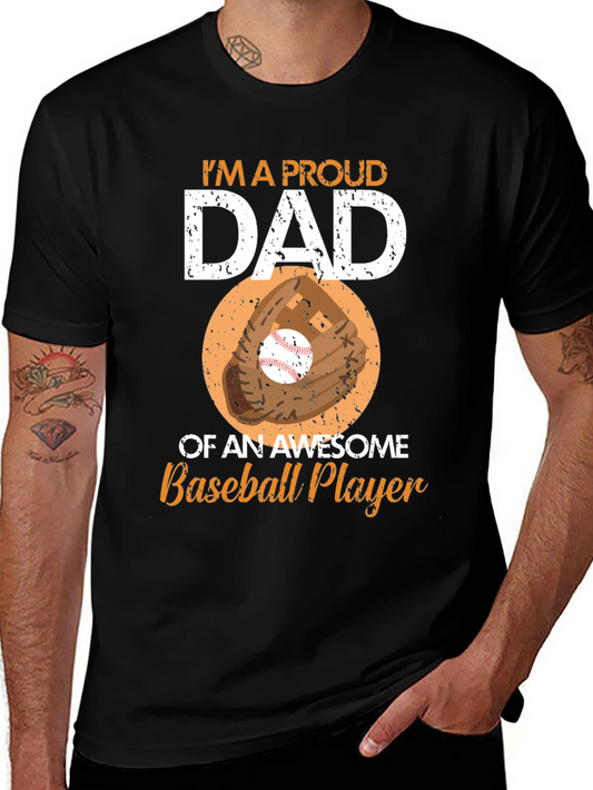 Proud Dad Baseball Player T-Shirt