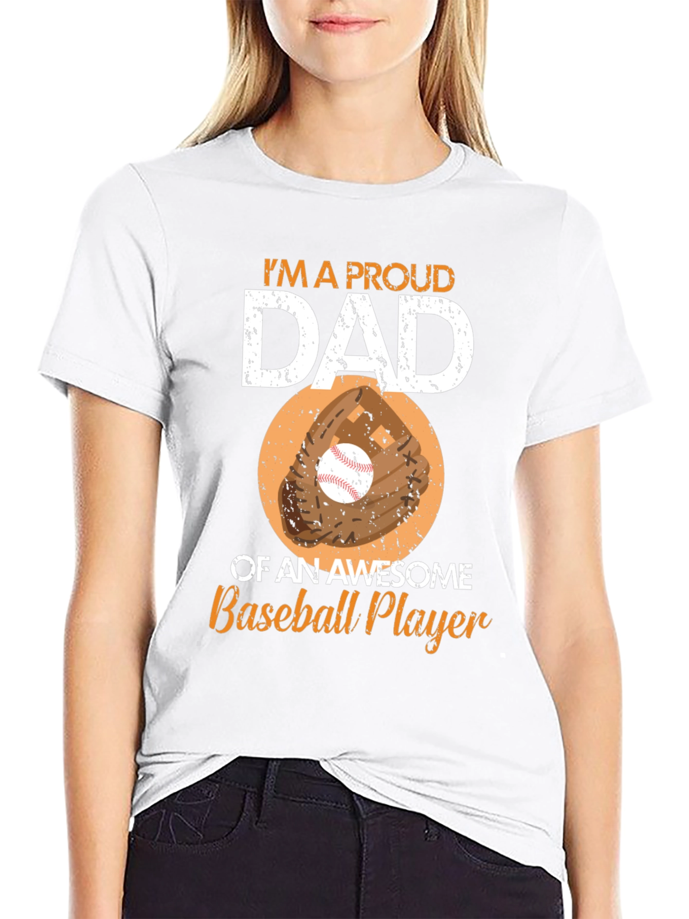 Proud Dad Baseball Player T-Shirt
