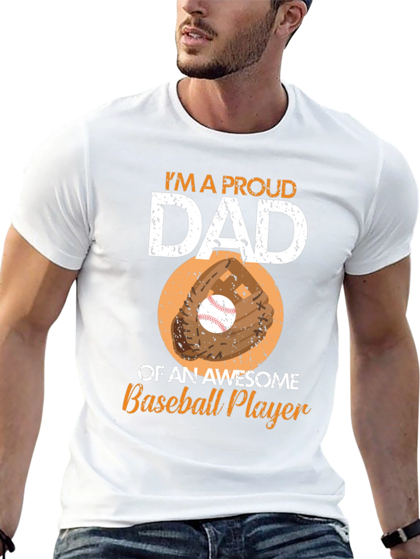 Proud Dad Baseball Player T-Shirt