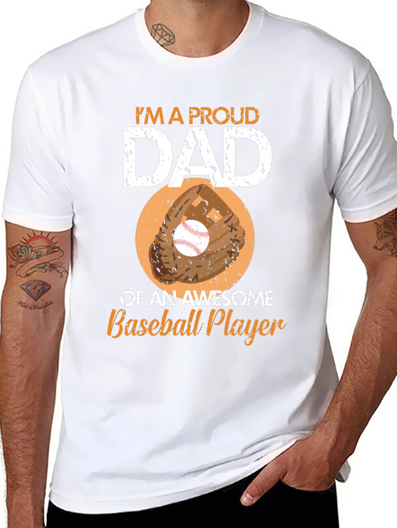 Proud Dad Baseball Player T-Shirt
