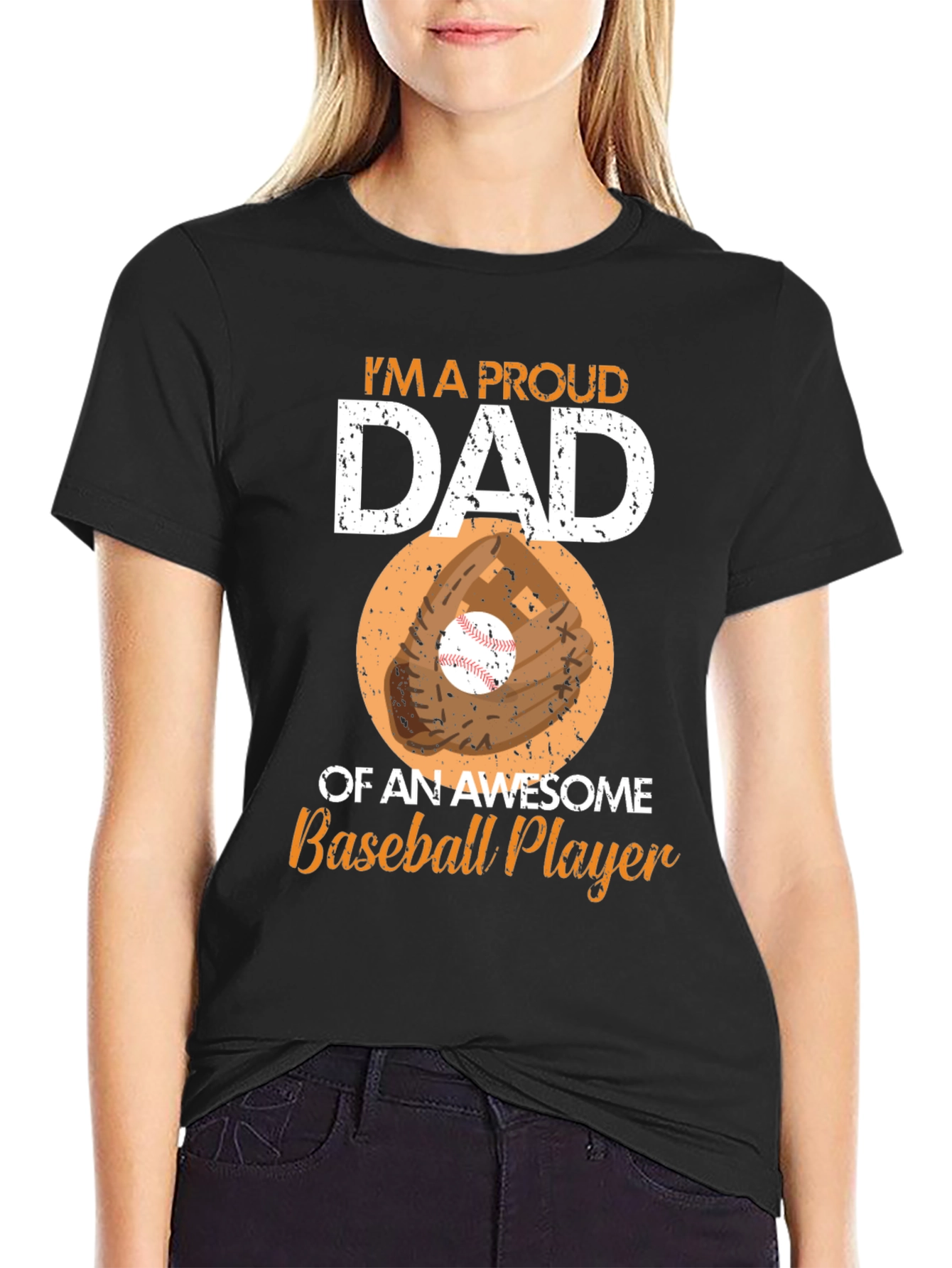 Proud Dad Baseball Player T-Shirt