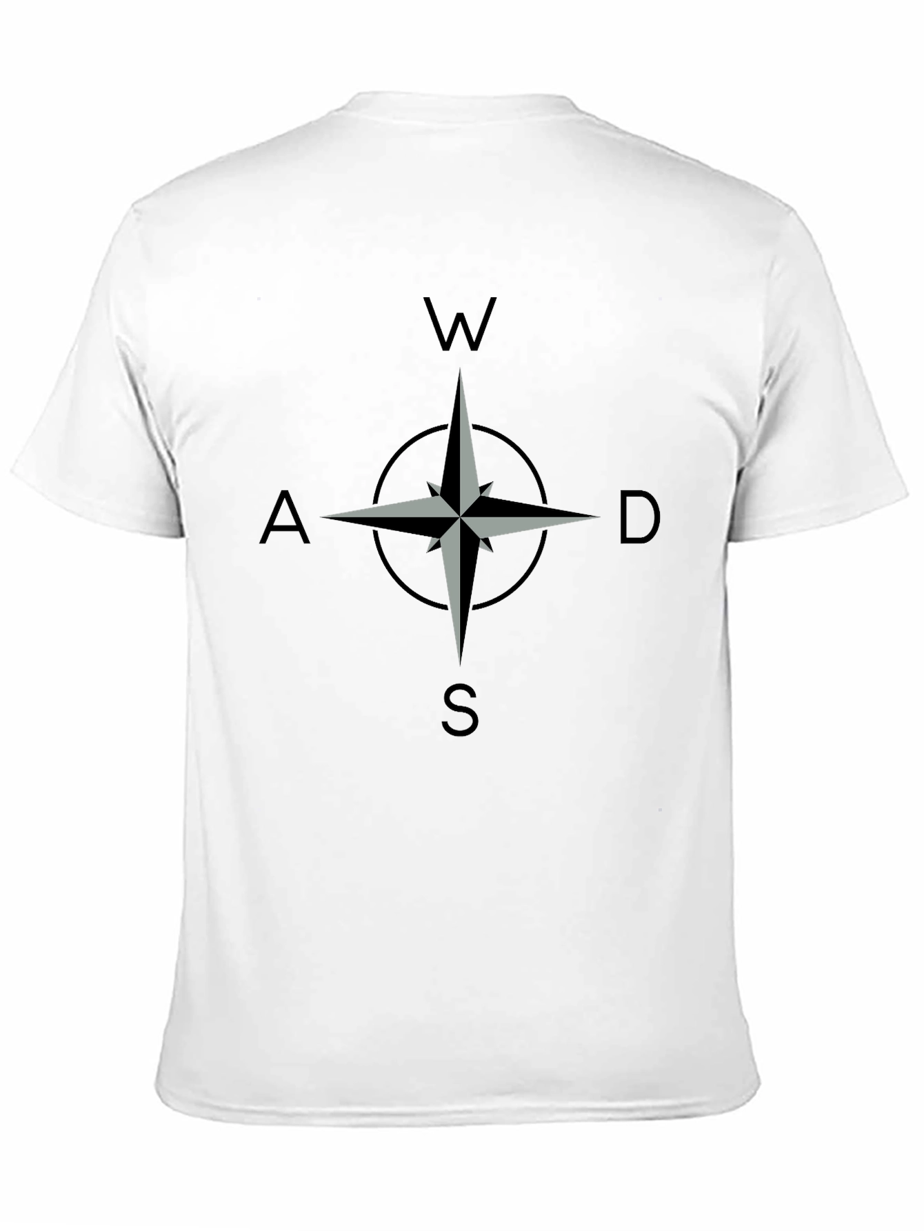Compass Rose Graphic T-Shirt - Black Casual Style