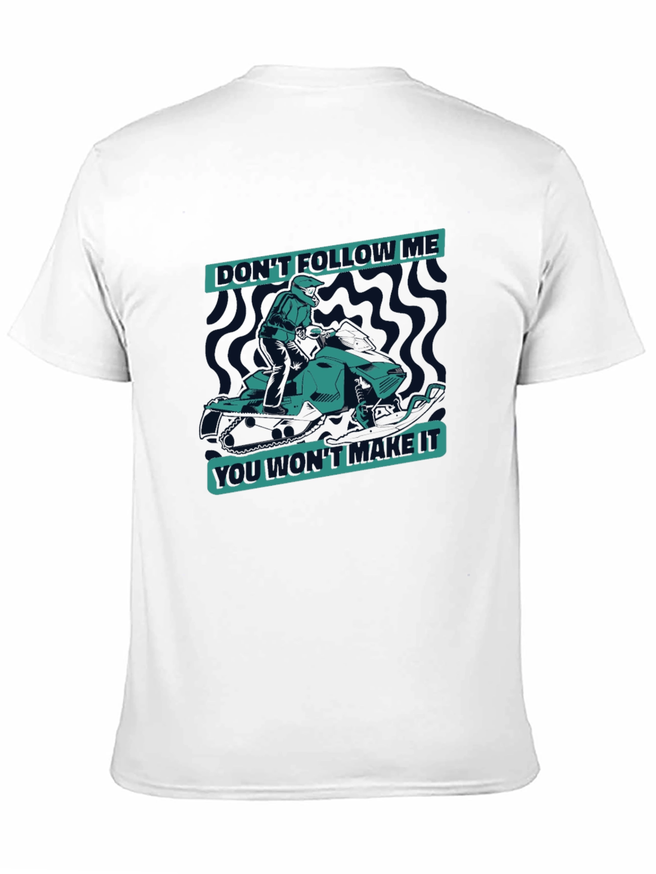 Dont Follow Me Snowmobile Graphic Tee - Black