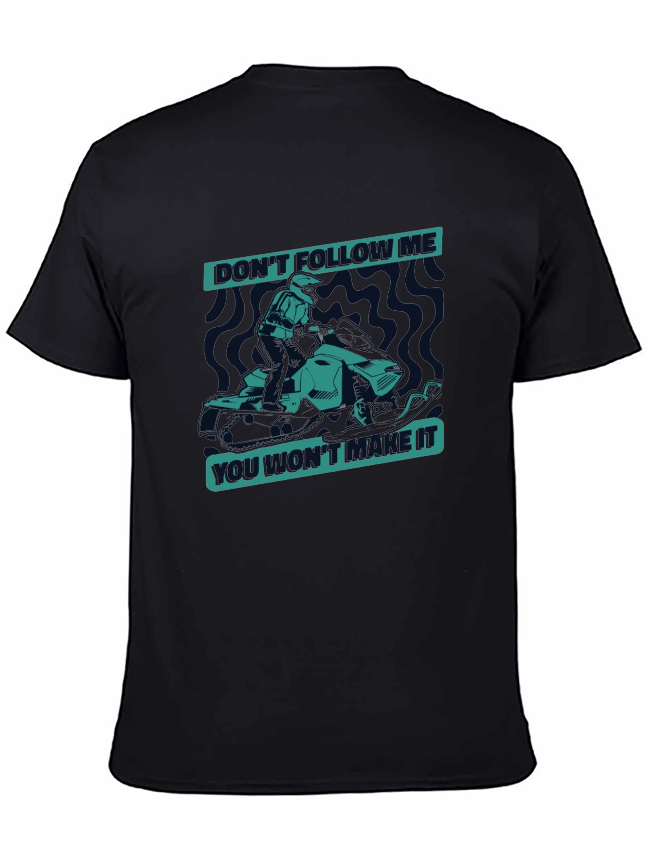 Dont Follow Me Snowmobile Graphic Tee - Black
