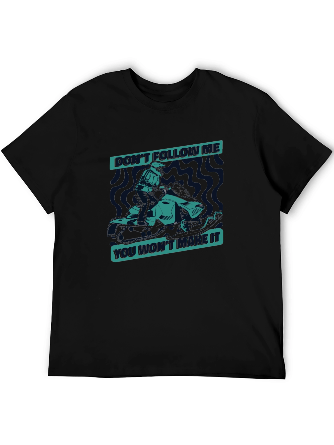 Dont Follow Me Snowmobile Graphic Tee - Black