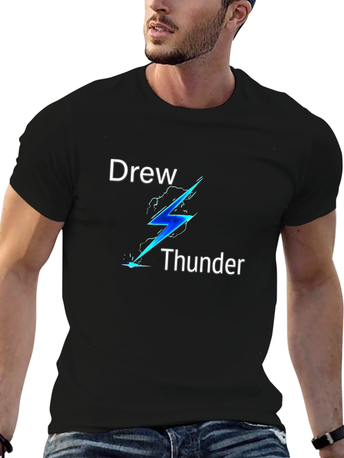 Drew Thunder Black Graphic Tee