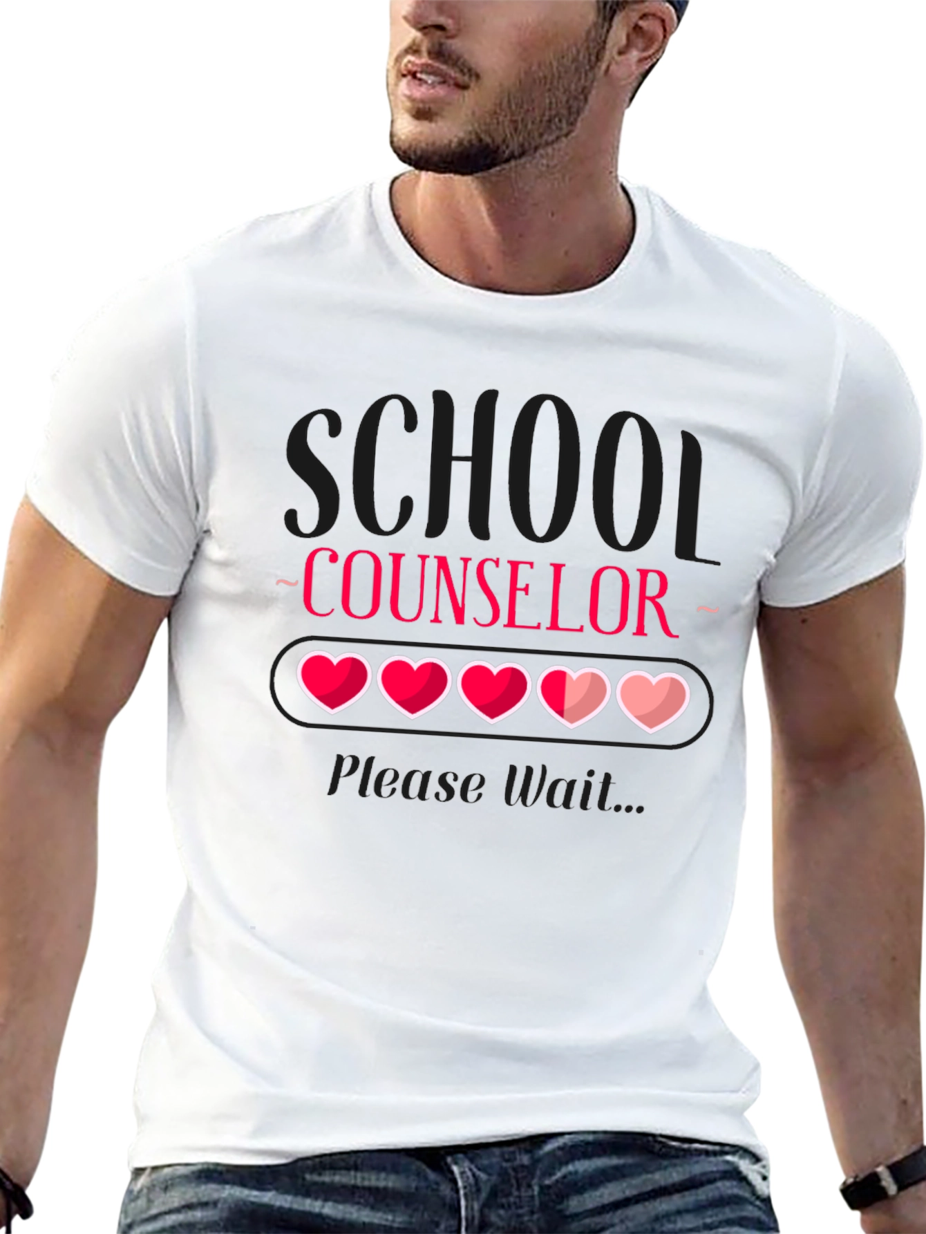 School Counselor Loading Heart T-Shirt