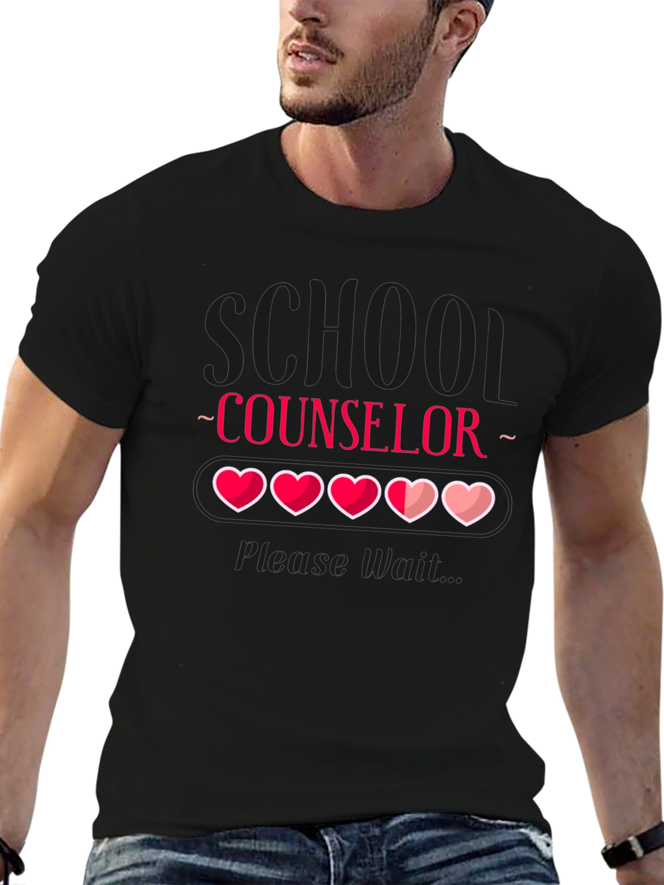 School Counselor Loading Heart T-Shirt
