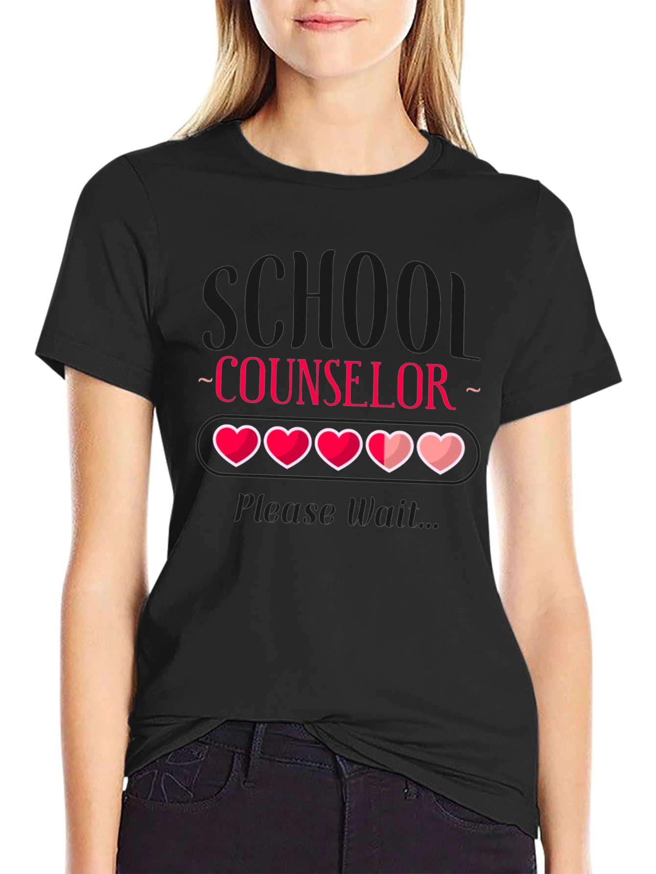 School Counselor Loading Heart T-Shirt