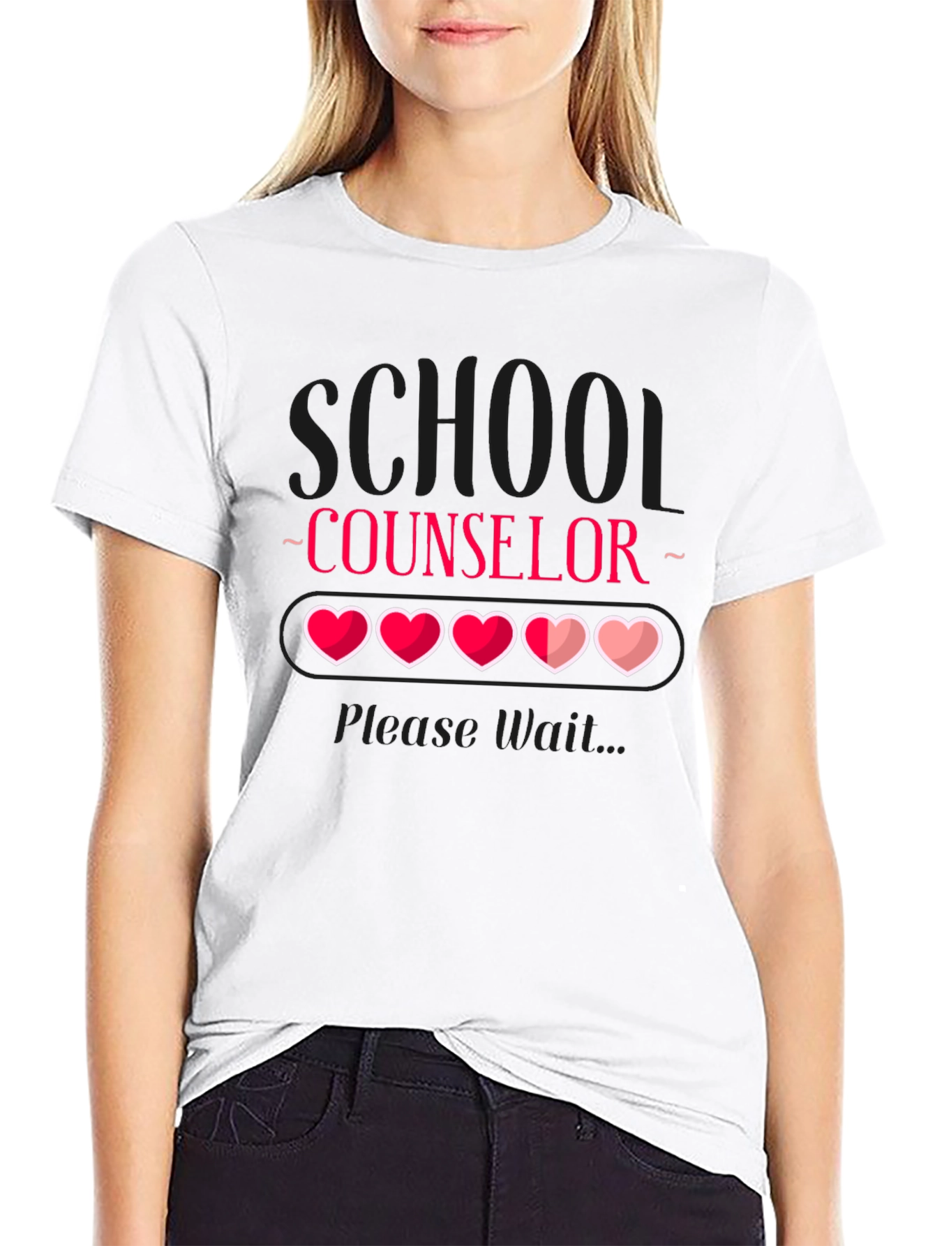 School Counselor Loading Heart T-Shirt