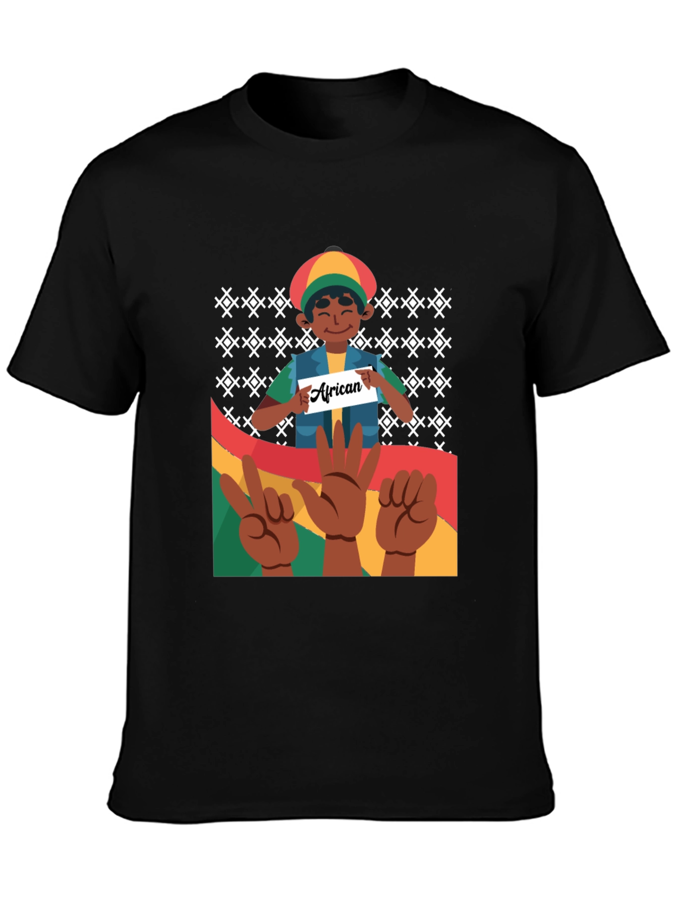 African Roots T-Shirt - Black Pride Tee