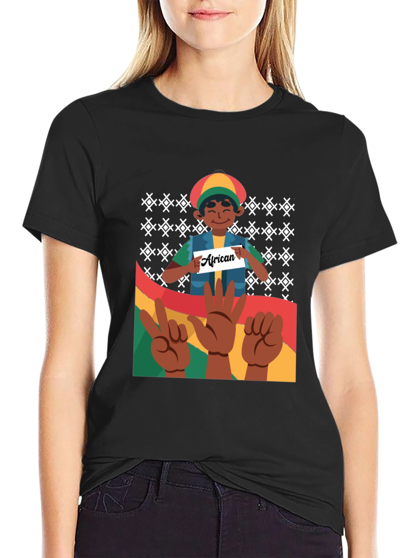 African Roots T-Shirt - Black Pride Tee