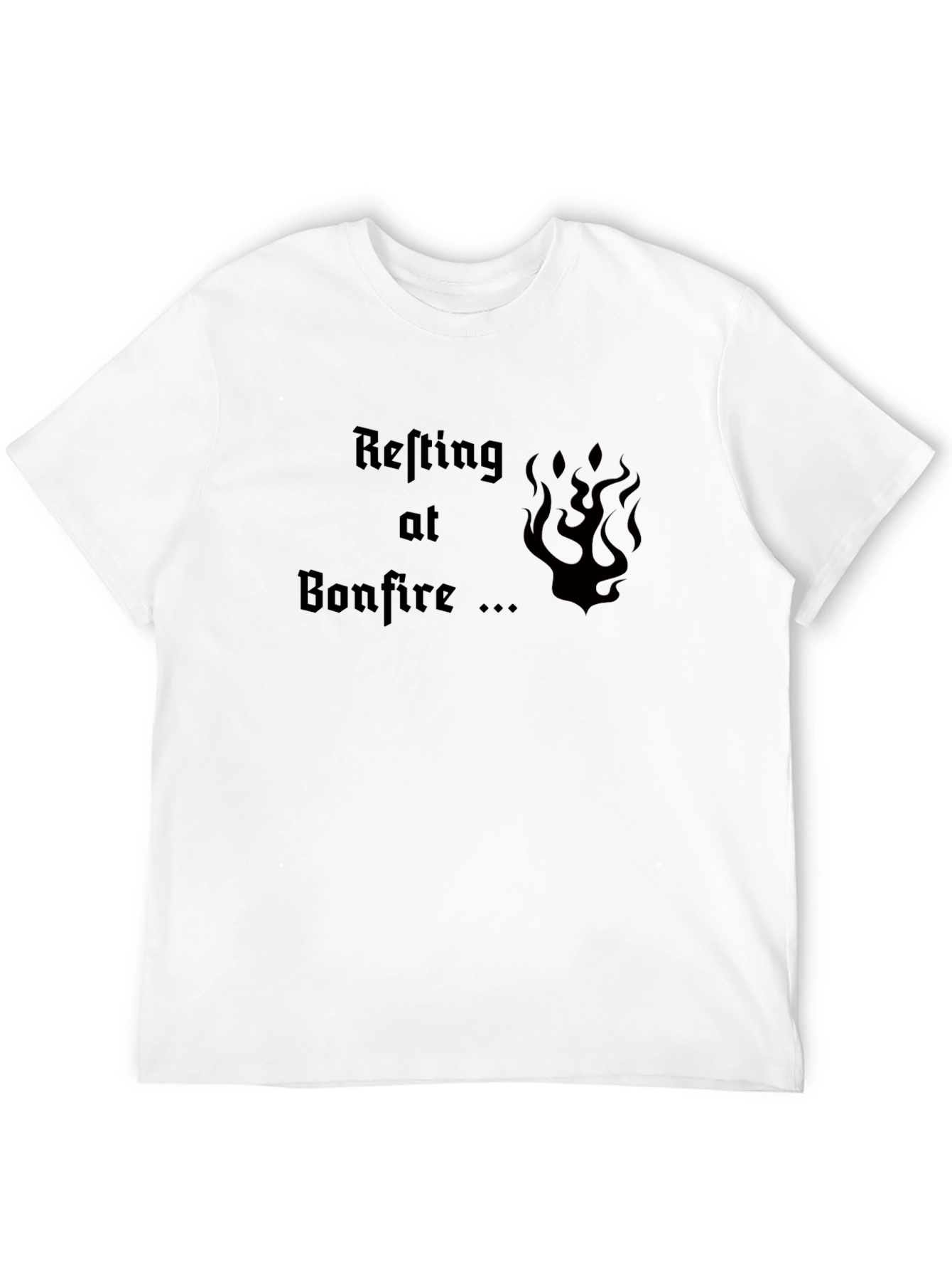 Resting at Bonfire Graphic Tee - Black