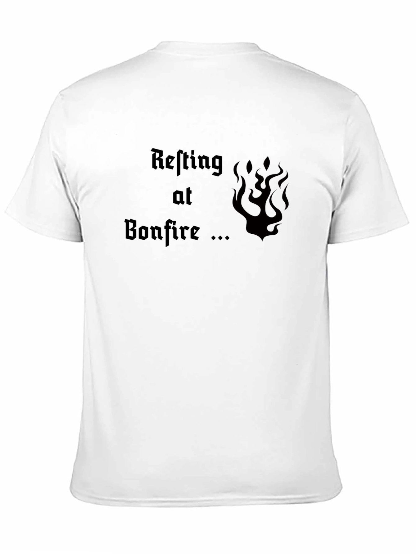 Resting at Bonfire Graphic Tee - Black
