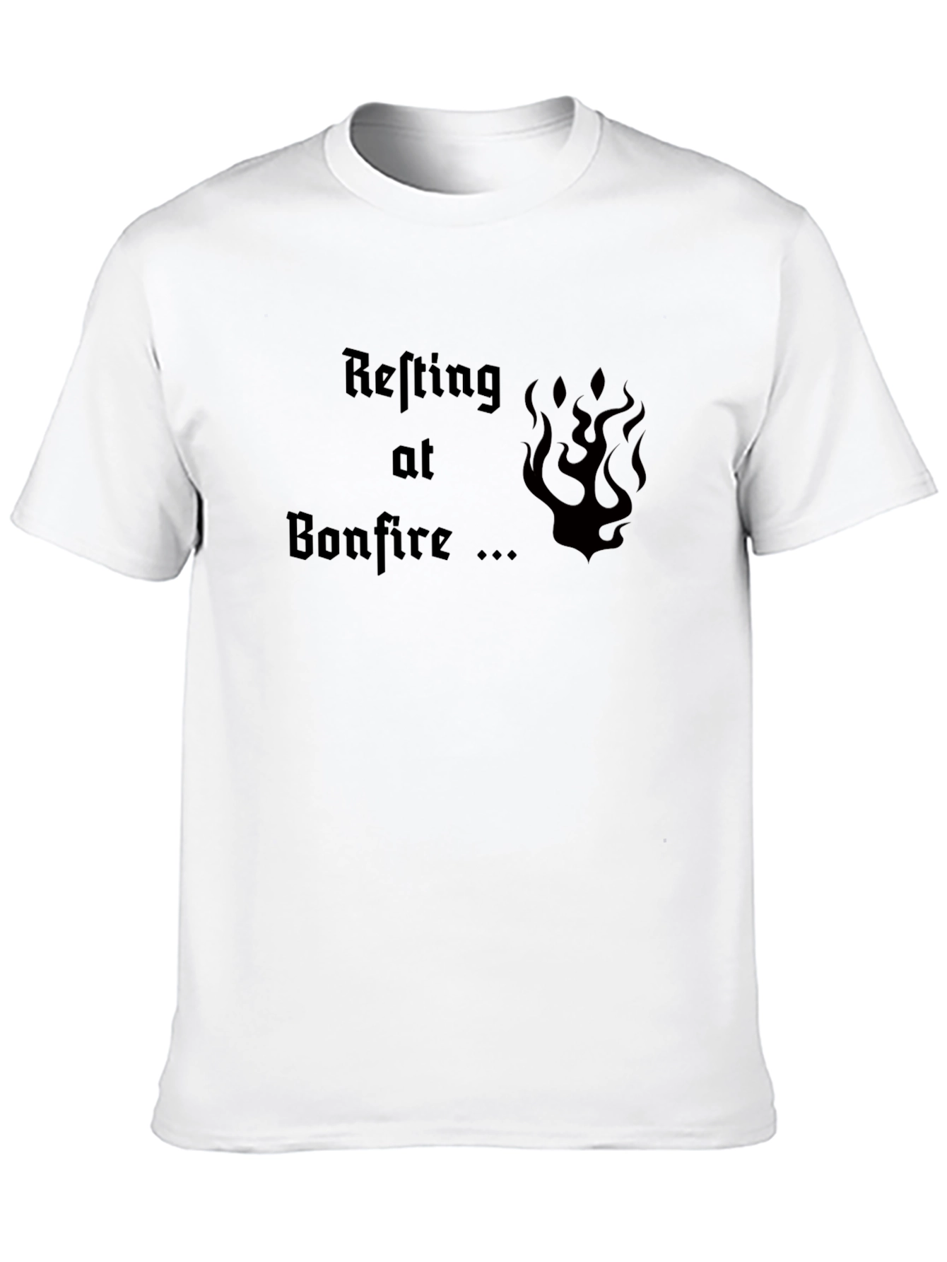 Resting at Bonfire Graphic Tee - Black