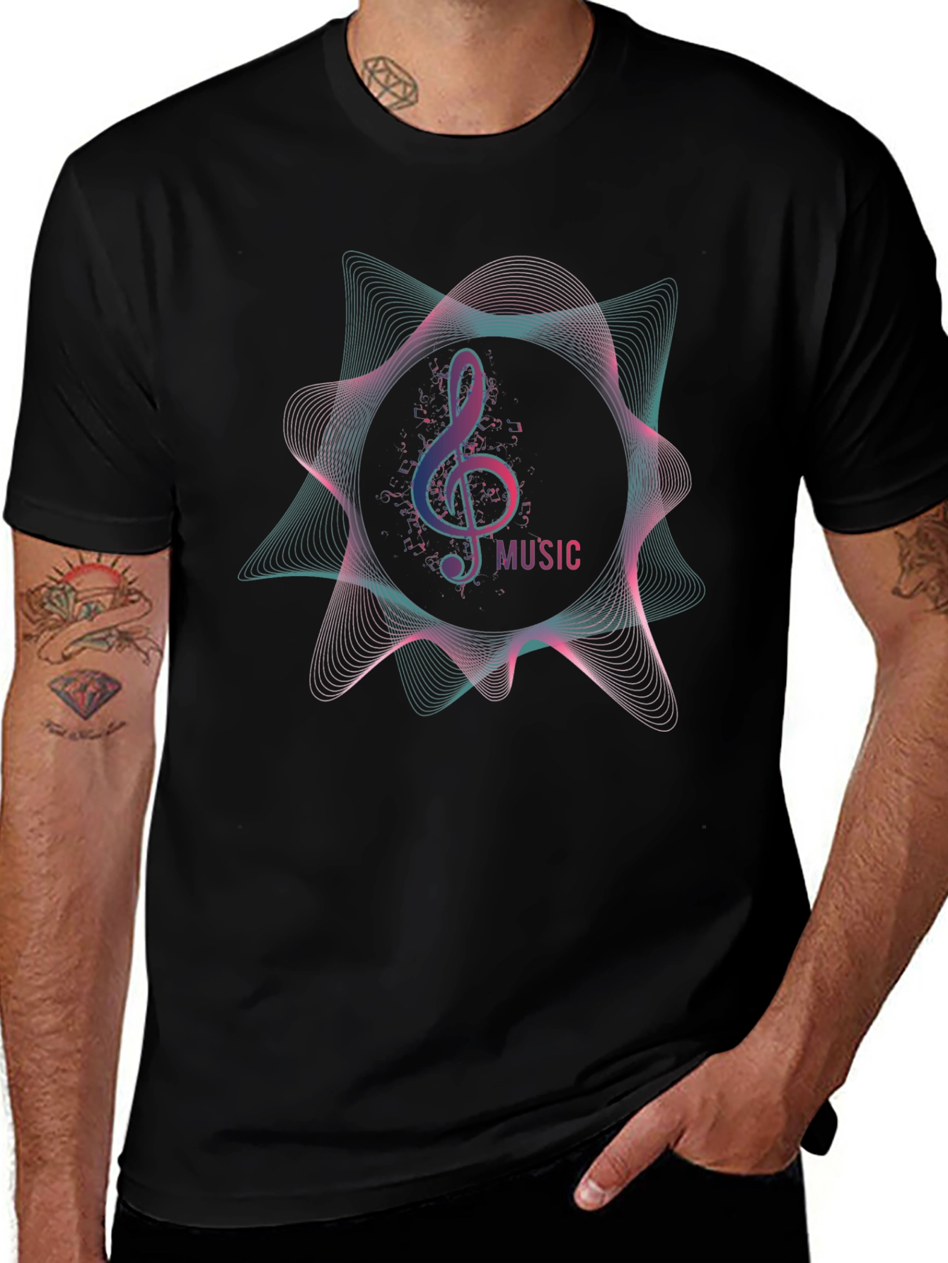 Music Note Graphic T-Shirt - Stylish & Trendy!