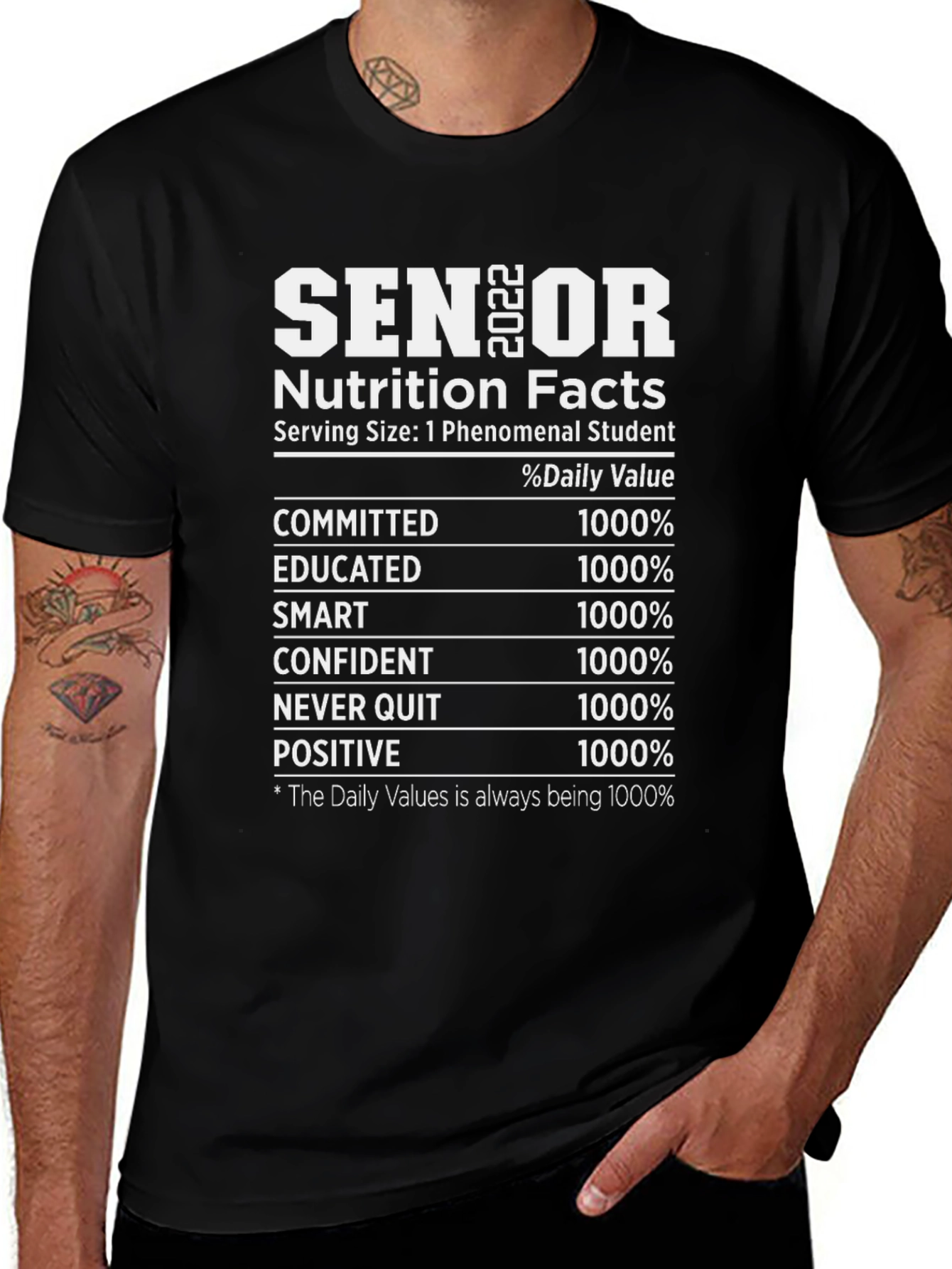 Senior Nutrition Facts T-Shirt 2022