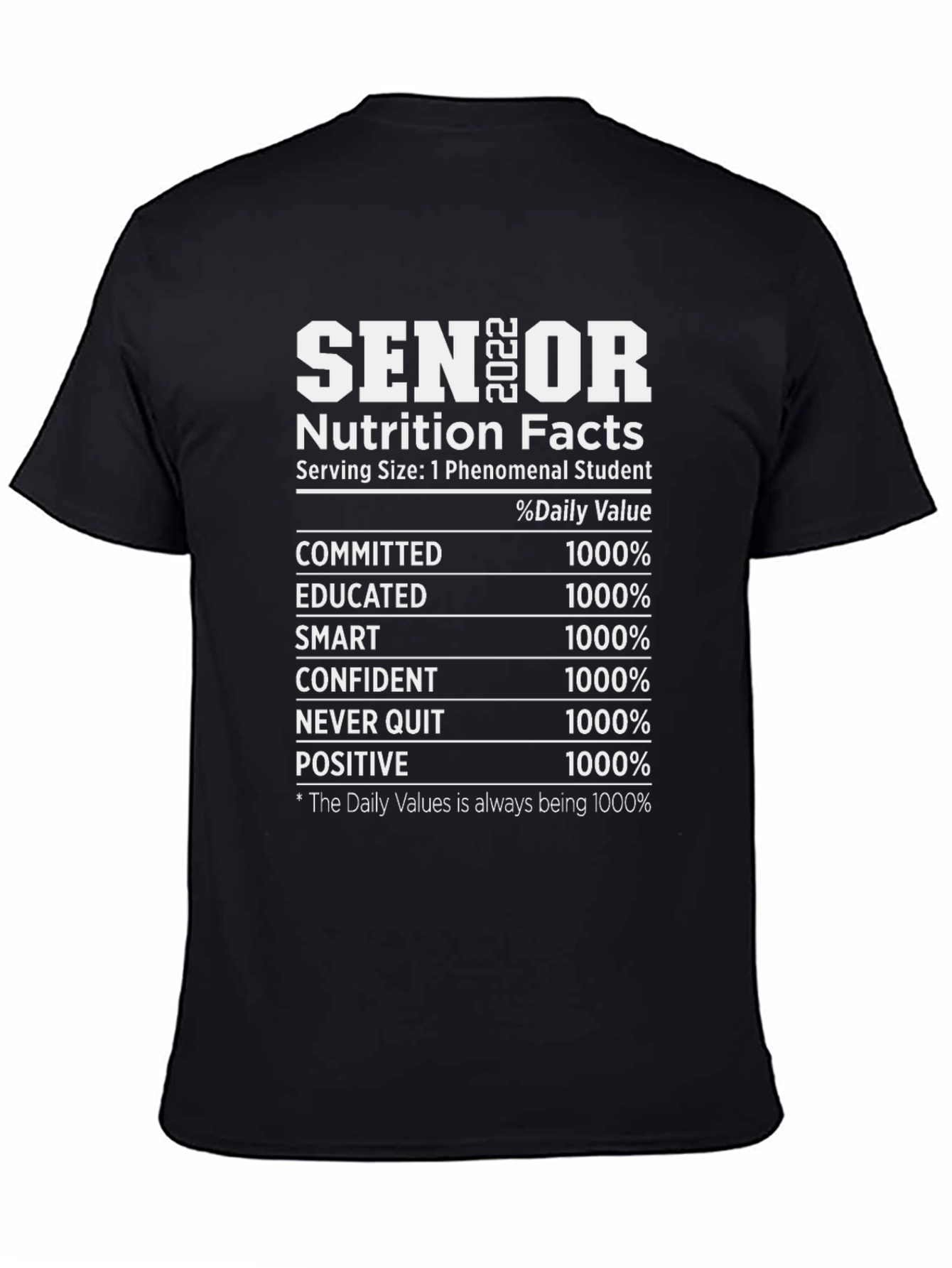 Senior Nutrition Facts T-Shirt 2022