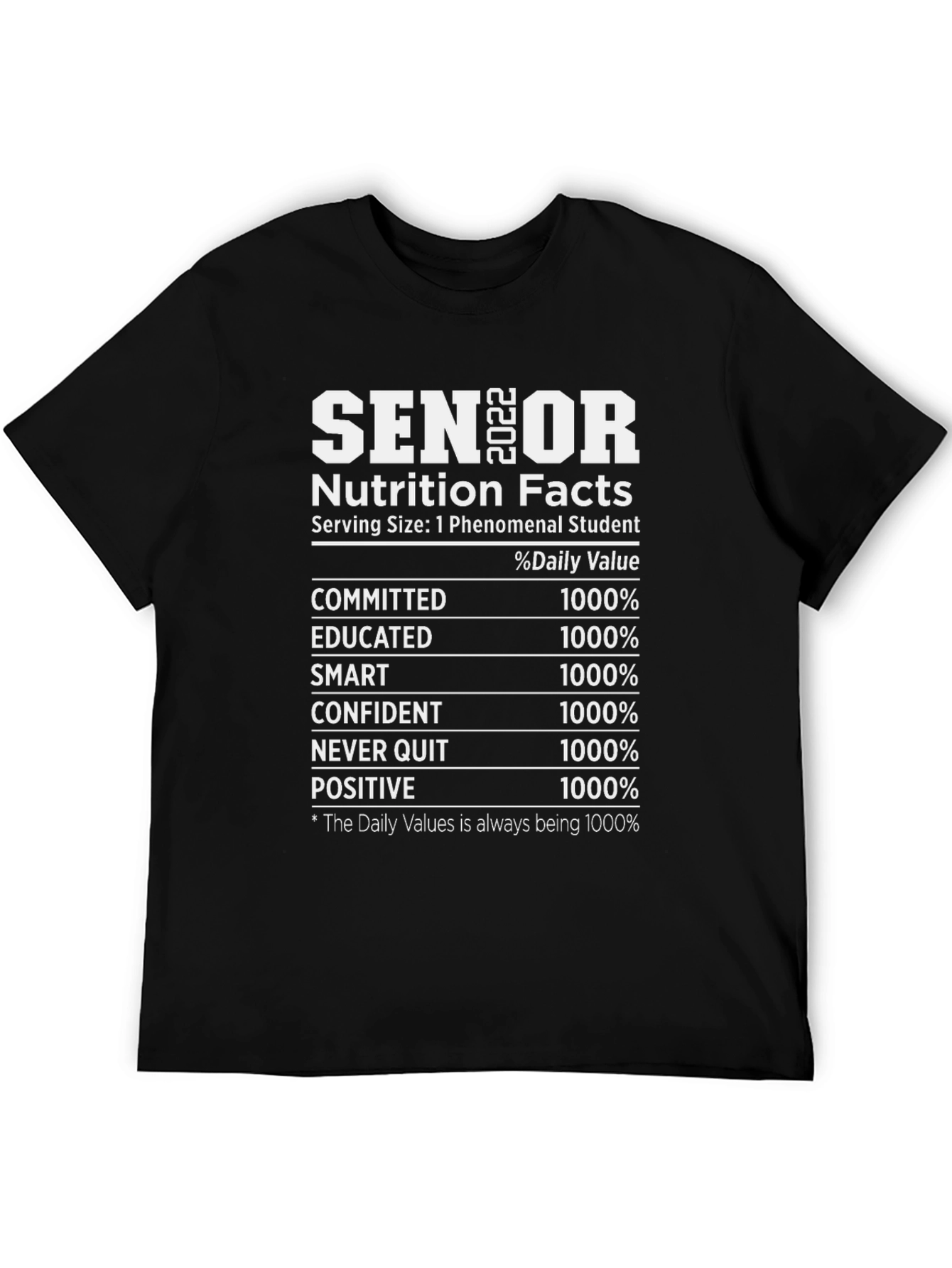 Senior Nutrition Facts T-Shirt 2022