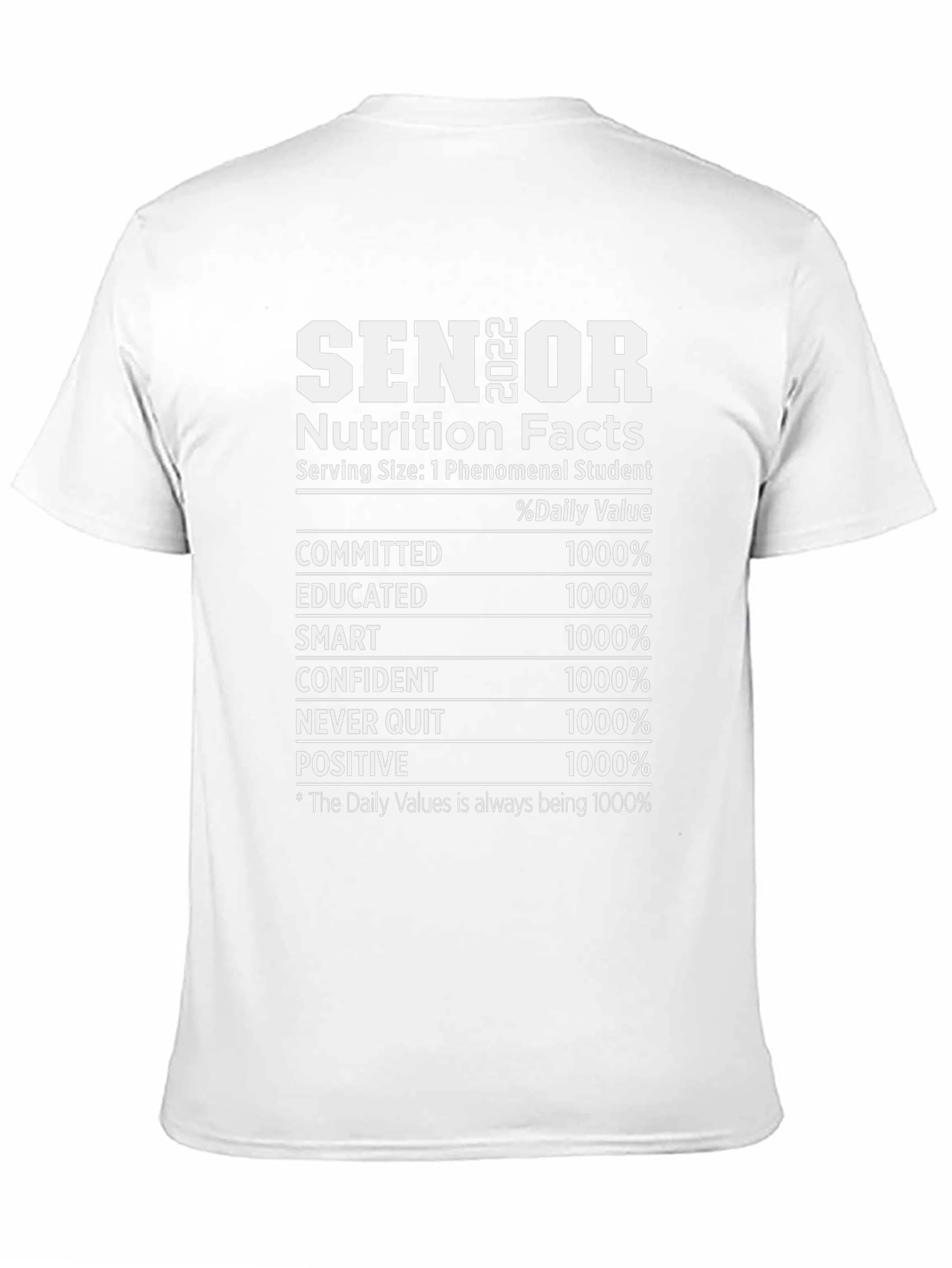 Senior Nutrition Facts T-Shirt 2022