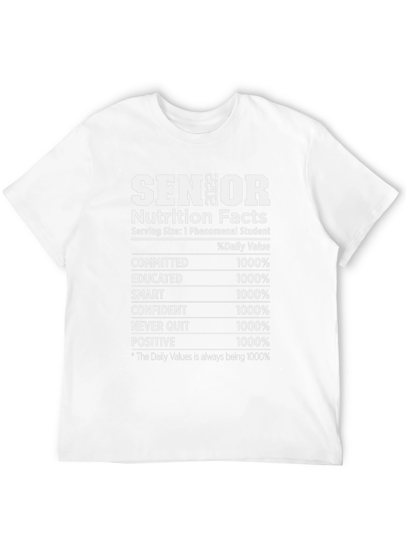 Senior Nutrition Facts T-Shirt 2022