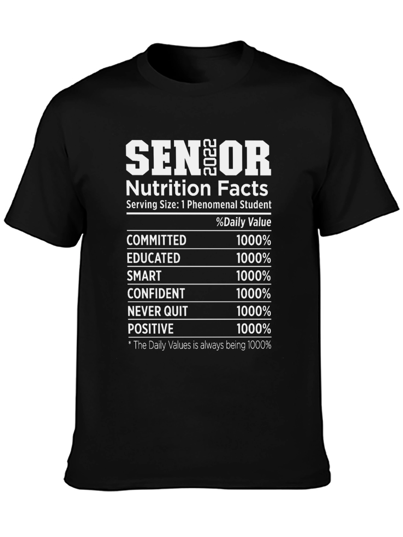 Senior Nutrition Facts T-Shirt 2022