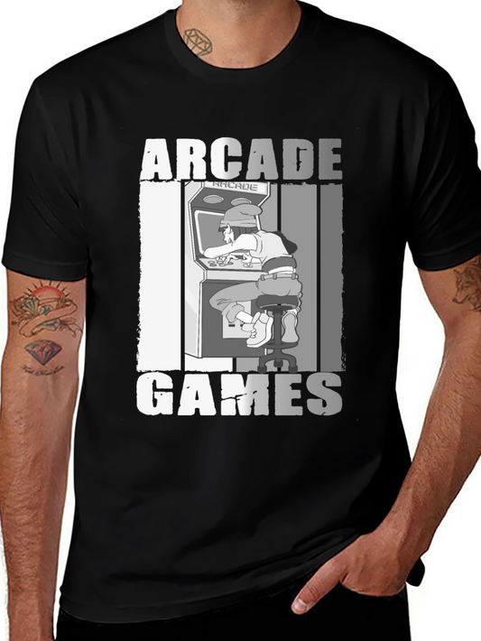 Arcade Games Graphic T-Shirt - Retro Gamer Style