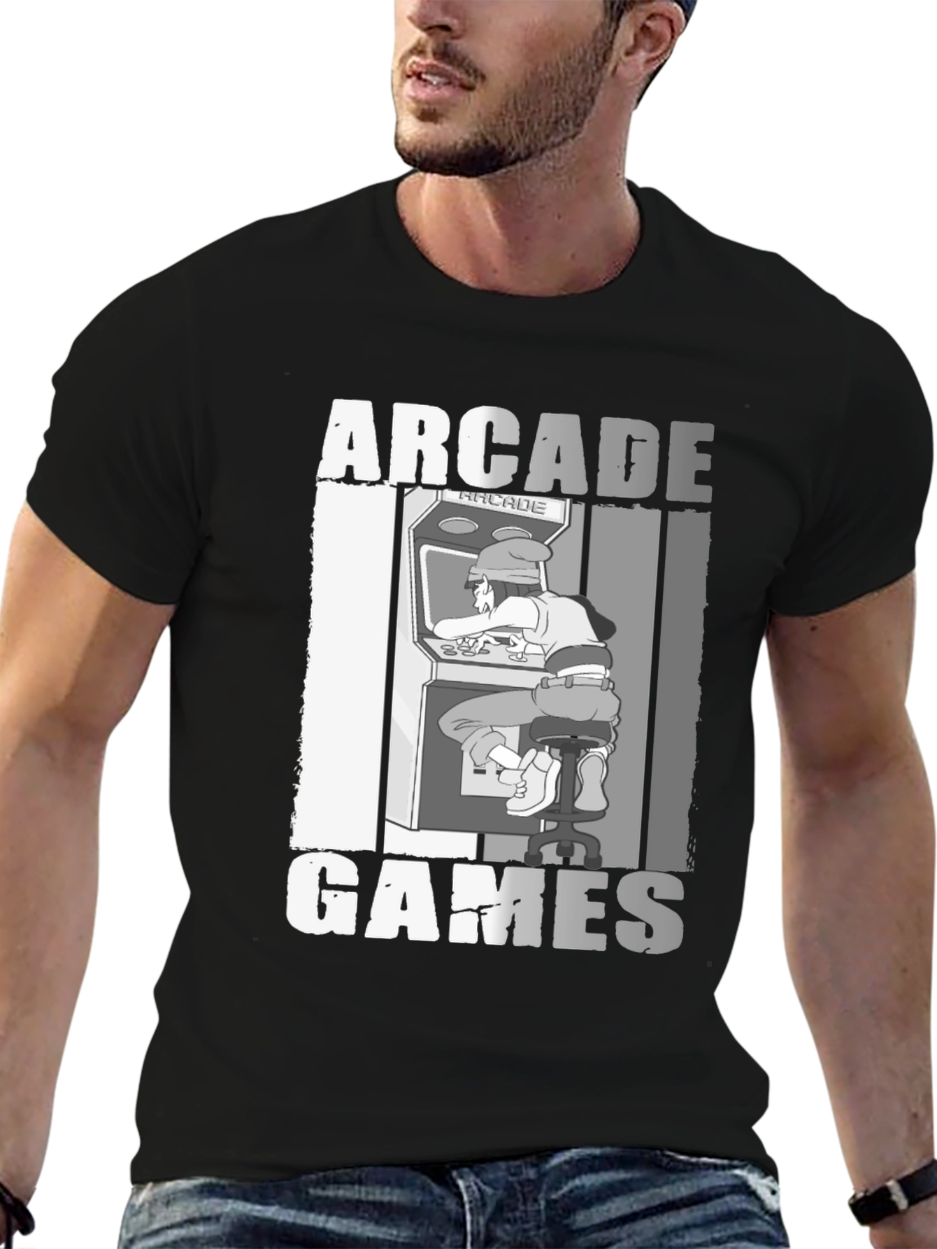 Arcade Games Graphic T-Shirt - Retro Gamer Style
