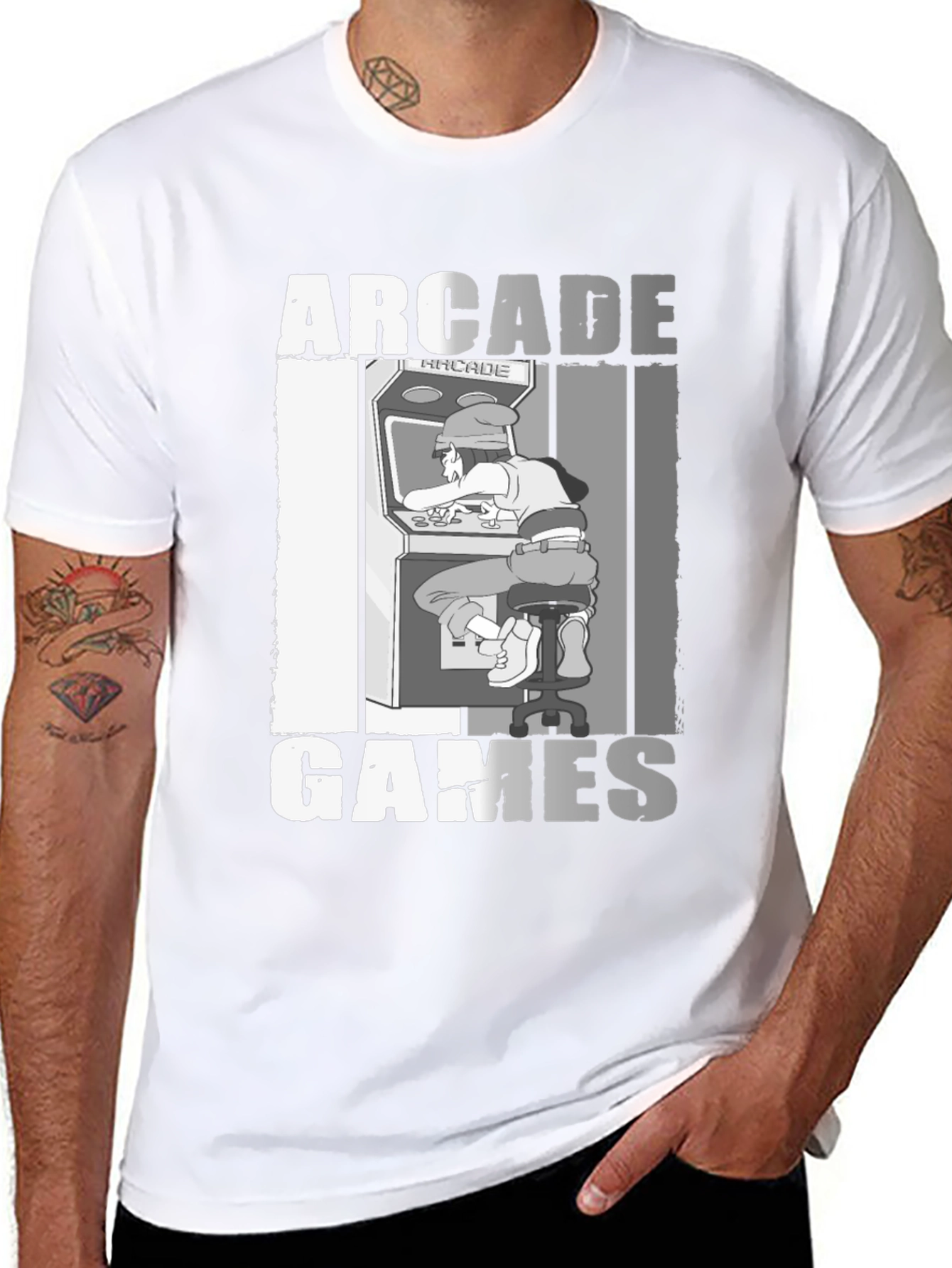 Arcade Games Graphic T-Shirt - Retro Gamer Style