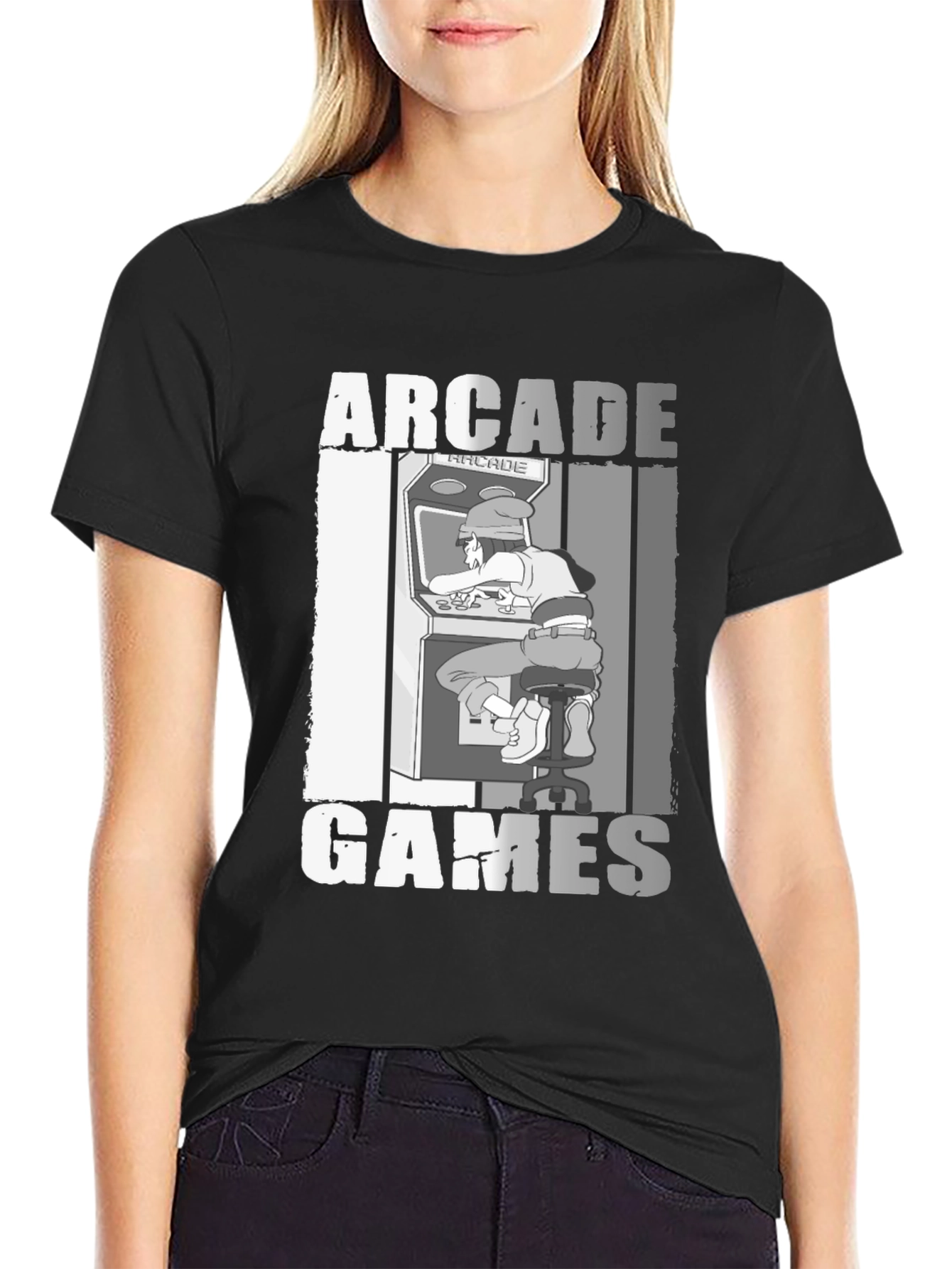 Arcade Games Graphic T-Shirt - Retro Gamer Style