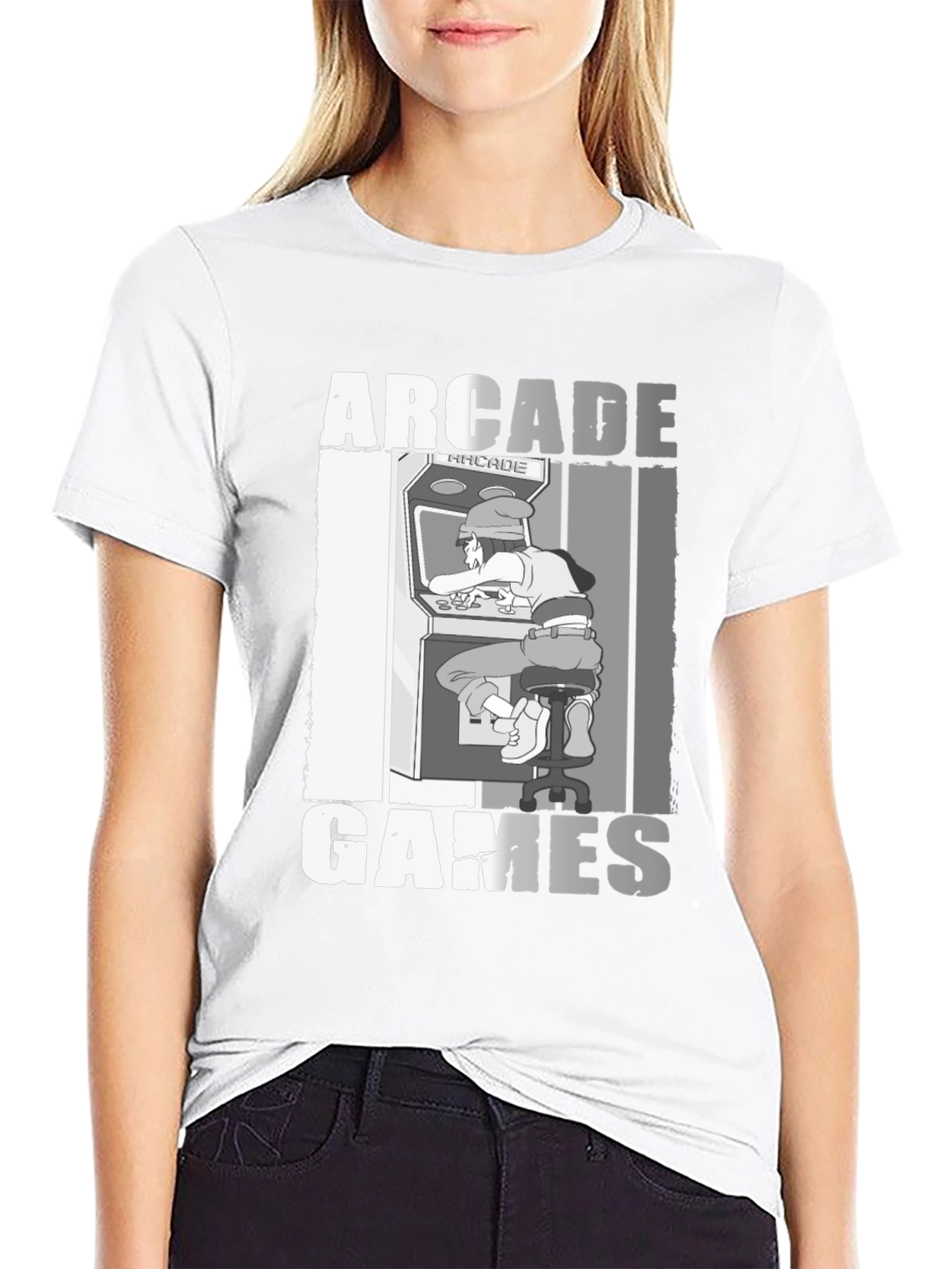 Arcade Games Graphic T-Shirt - Retro Gamer Style
