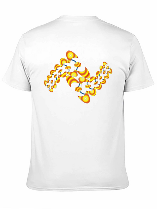 Abstract Chain Link T-Shirt - Black