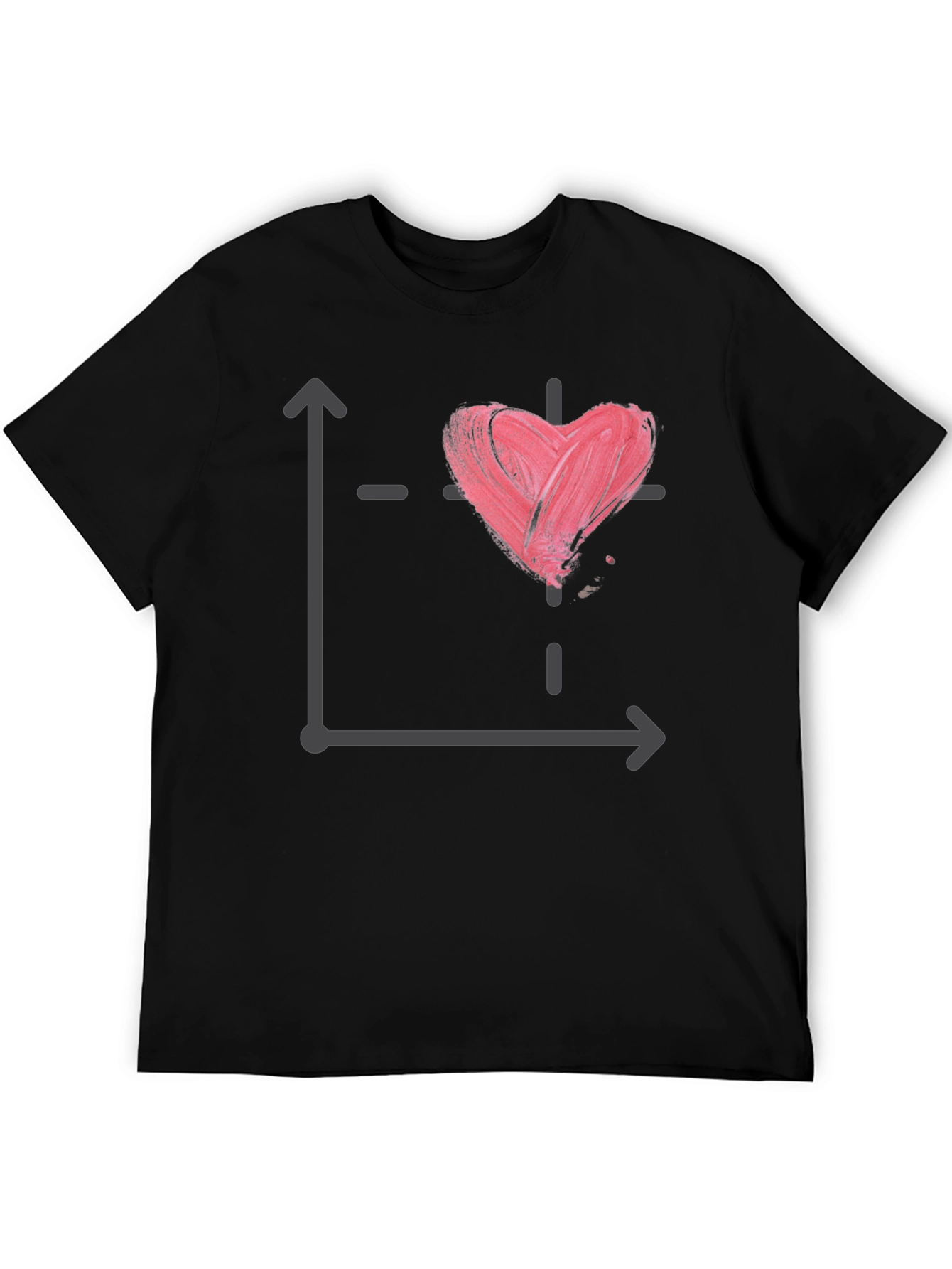 Heart Graph T-Shirt - Mens Black Tee