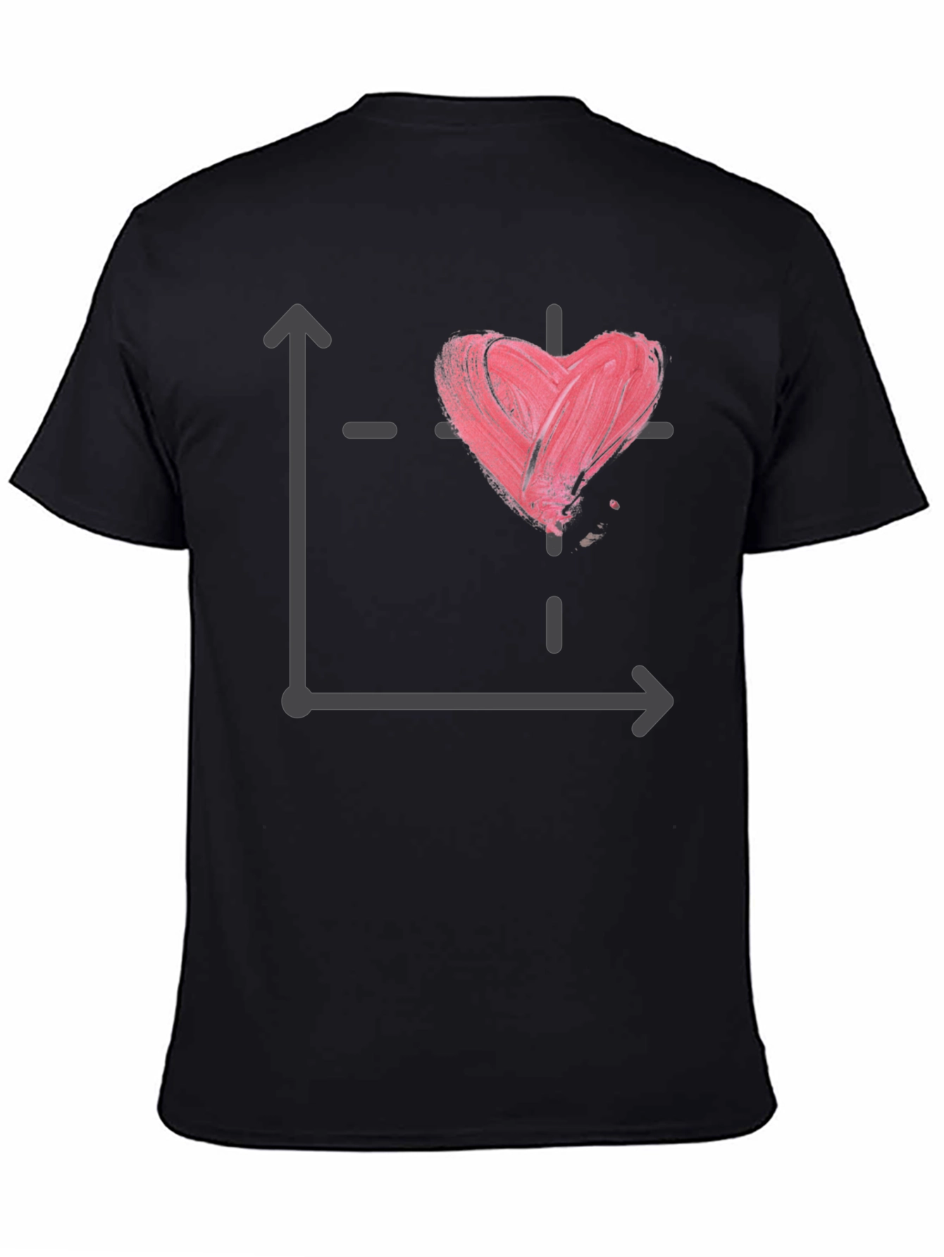 Heart Graph T-Shirt - Mens Black Tee