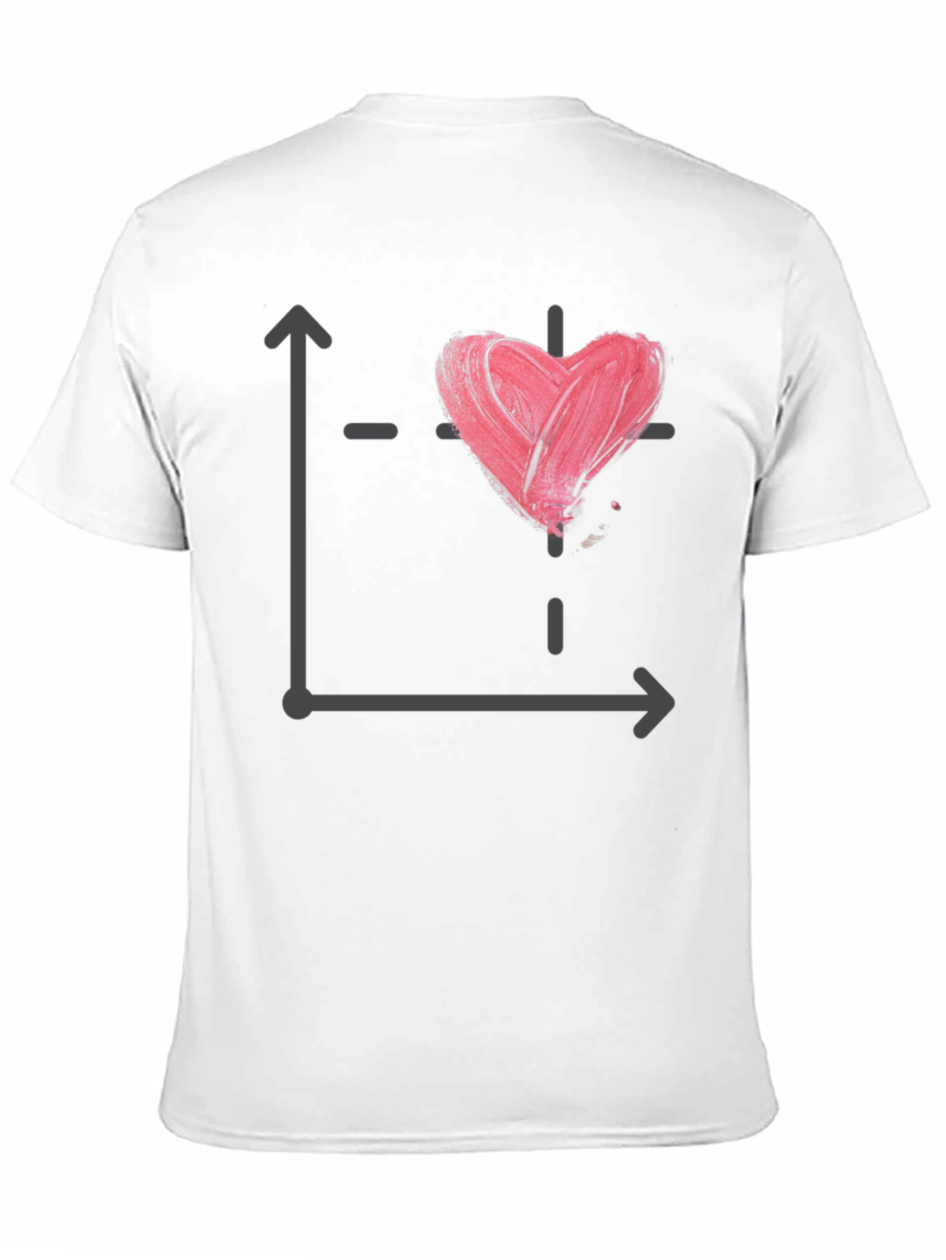 Heart Graph T-Shirt - Mens Black Tee