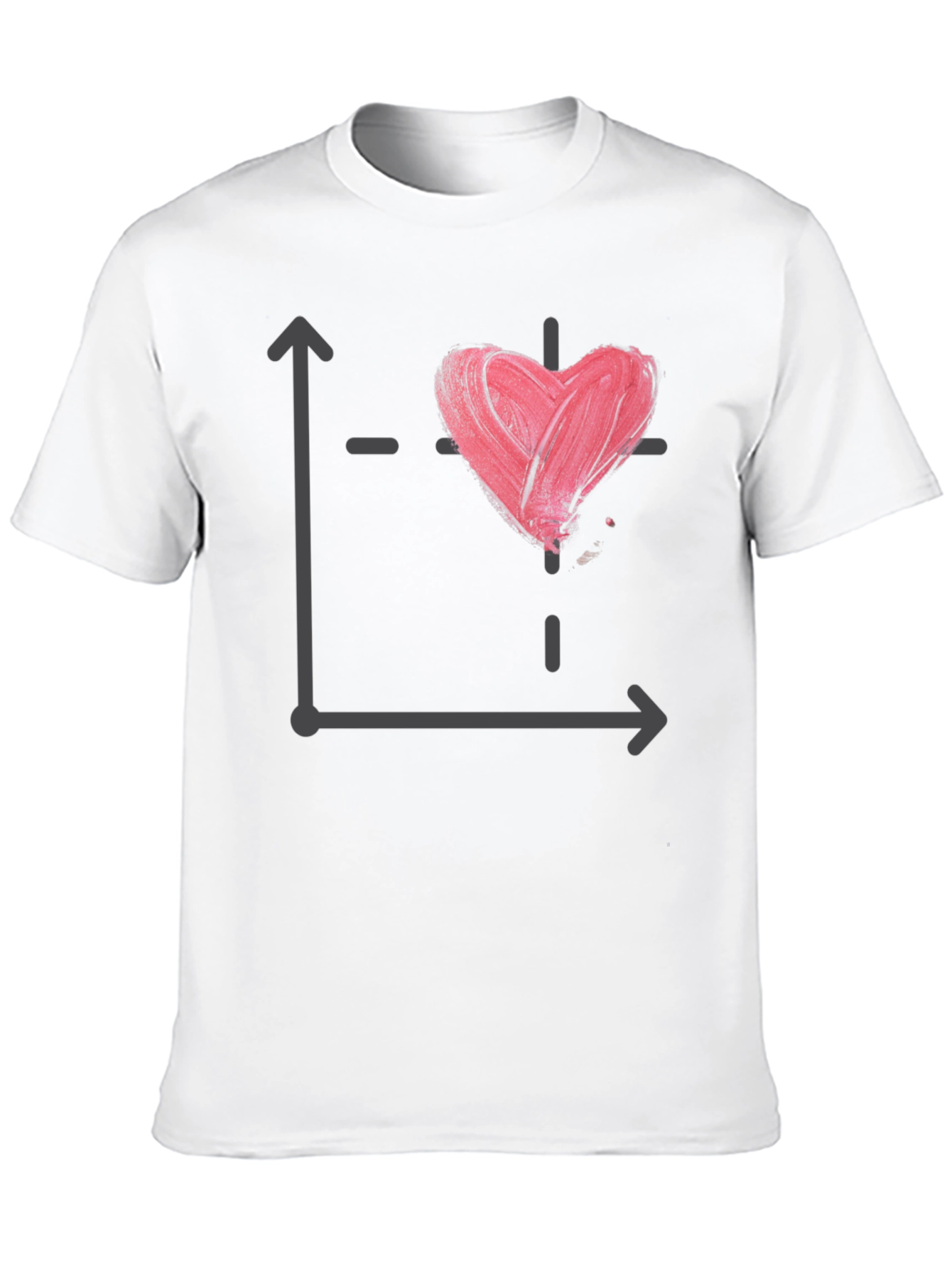 Heart Graph T-Shirt - Mens Black Tee