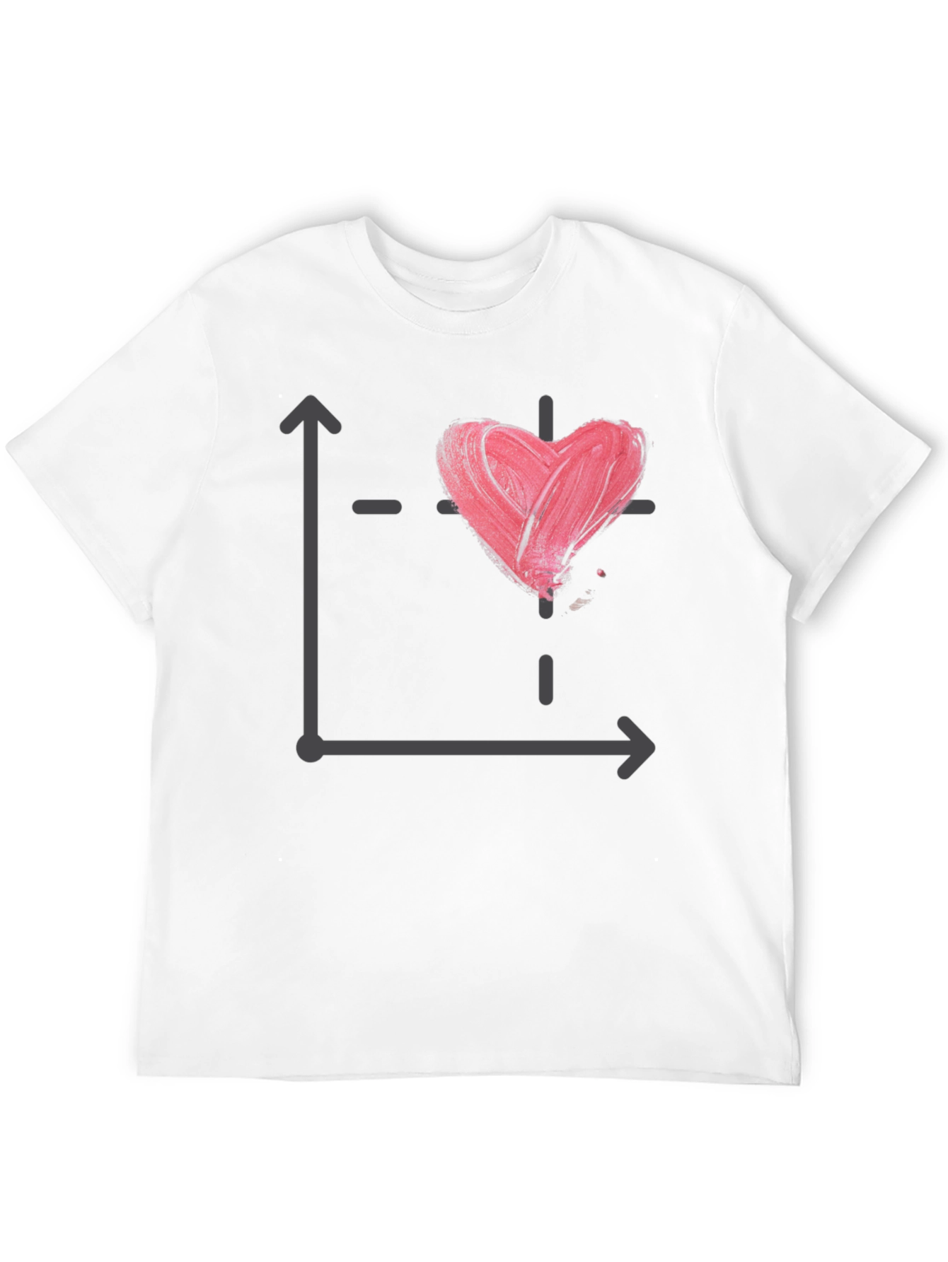 Heart Graph T-Shirt - Mens Black Tee