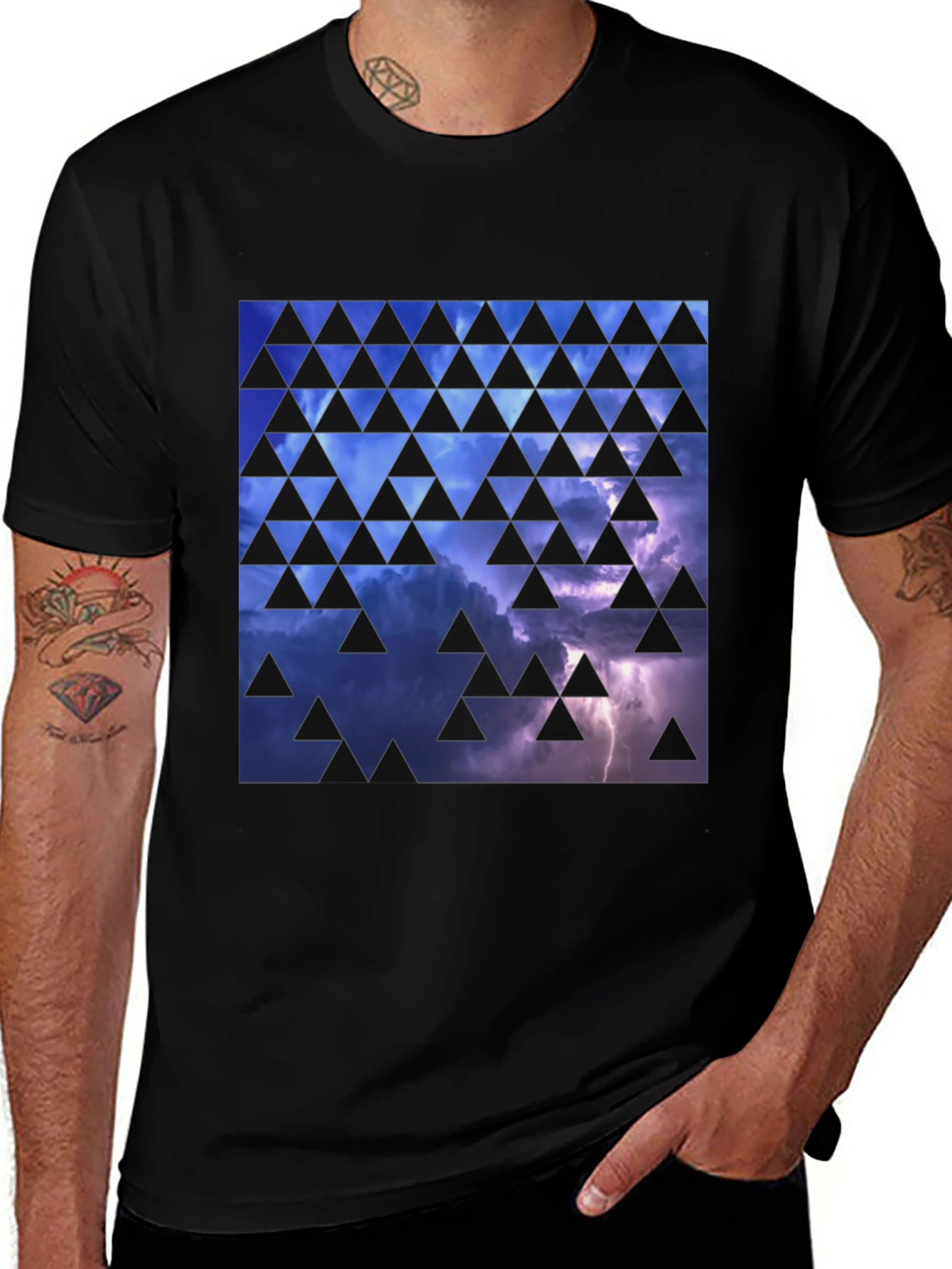 Geometric Thunderstorm Graphic Tee