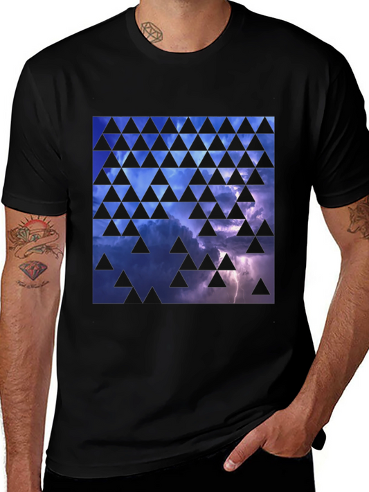 Geometric Thunderstorm Graphic Tee