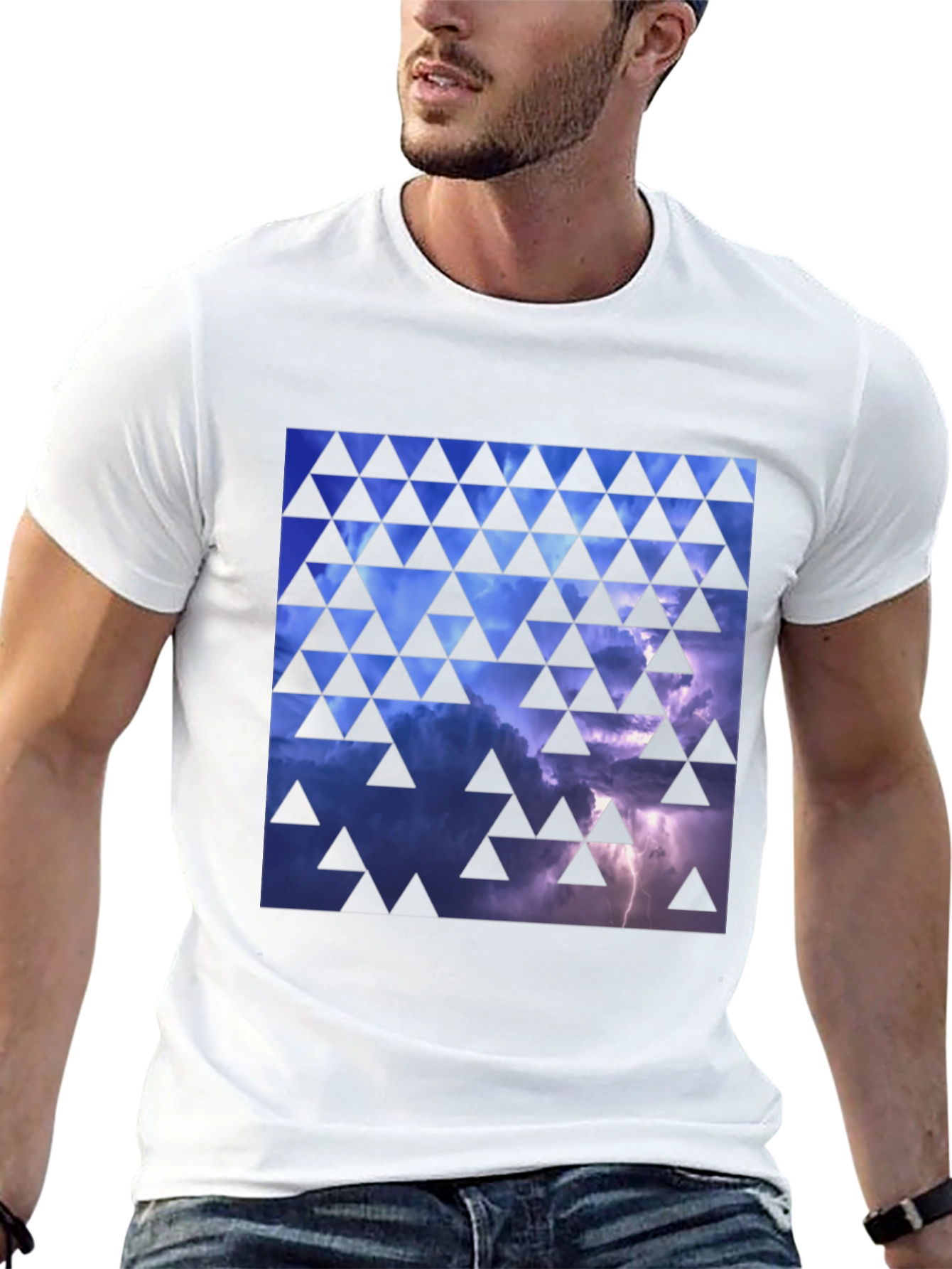 Geometric Thunderstorm Graphic Tee
