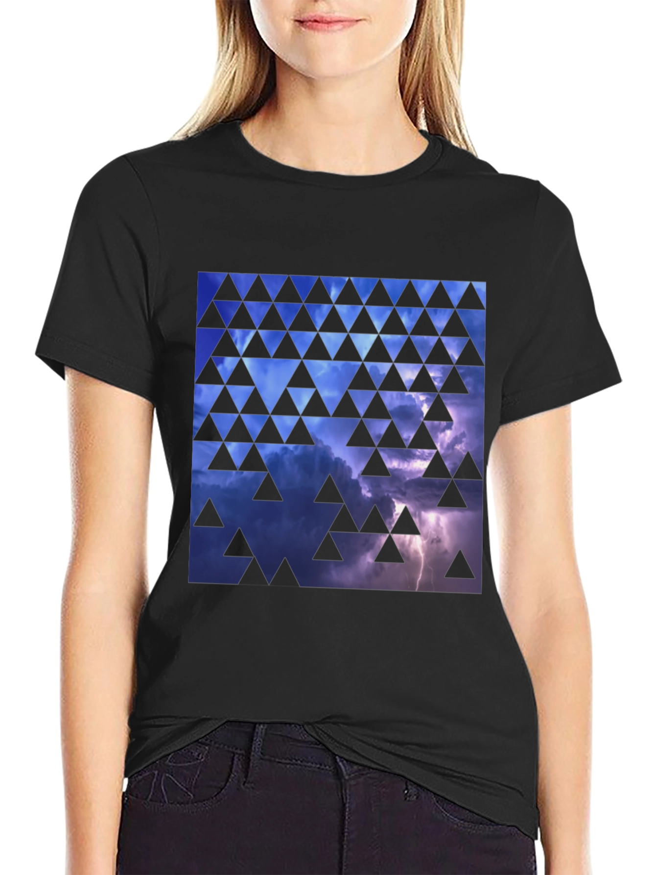 Geometric Thunderstorm Graphic Tee
