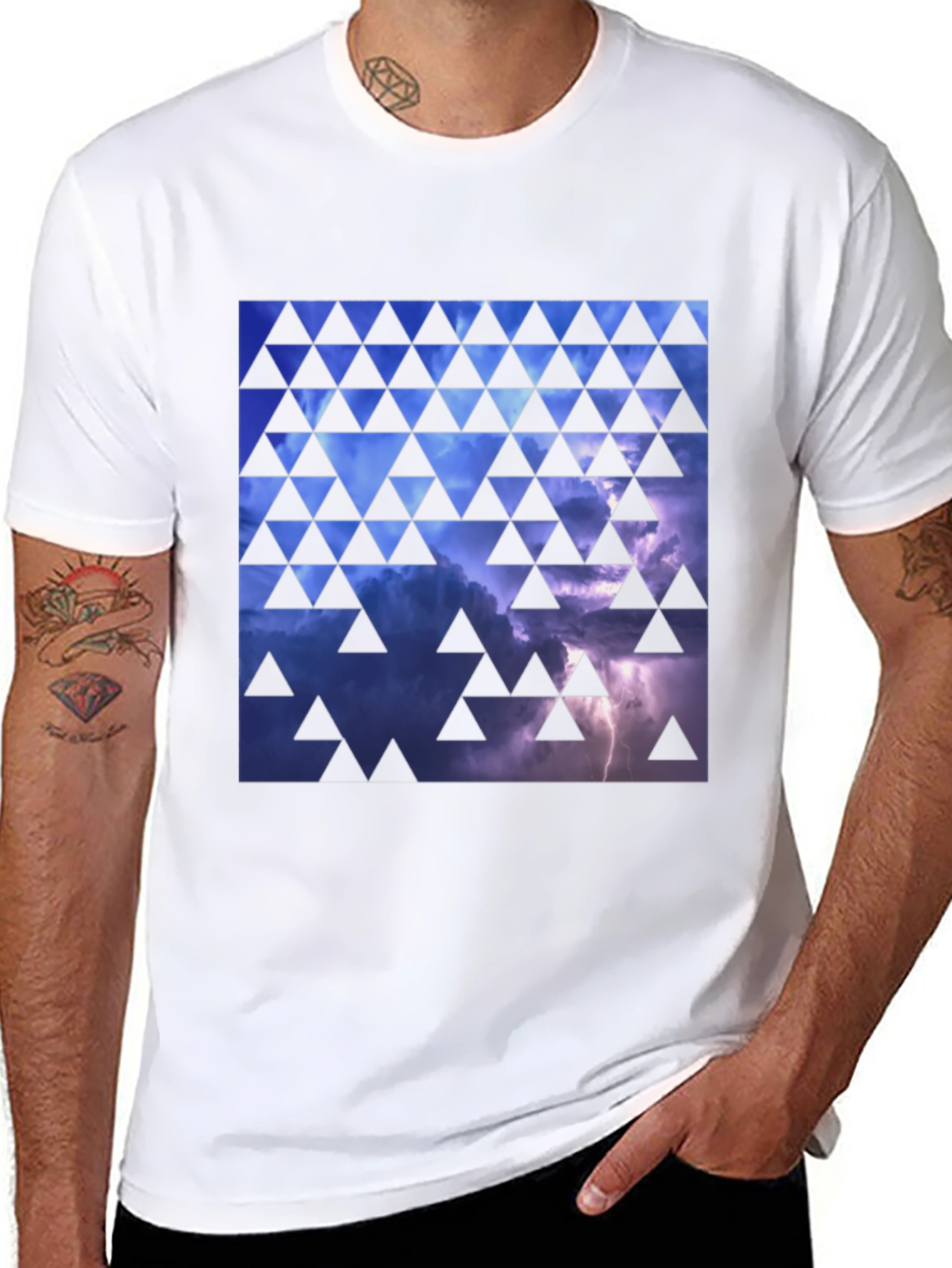 Geometric Thunderstorm Graphic Tee