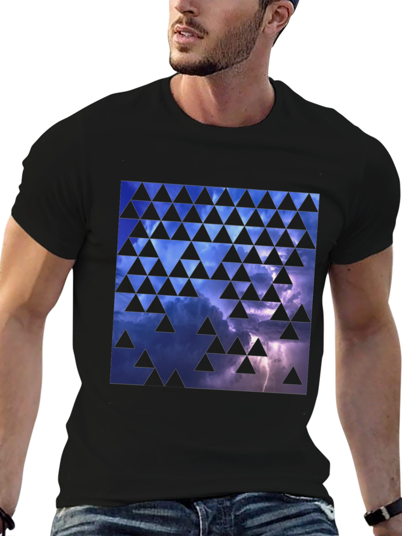 Geometric Thunderstorm Graphic Tee