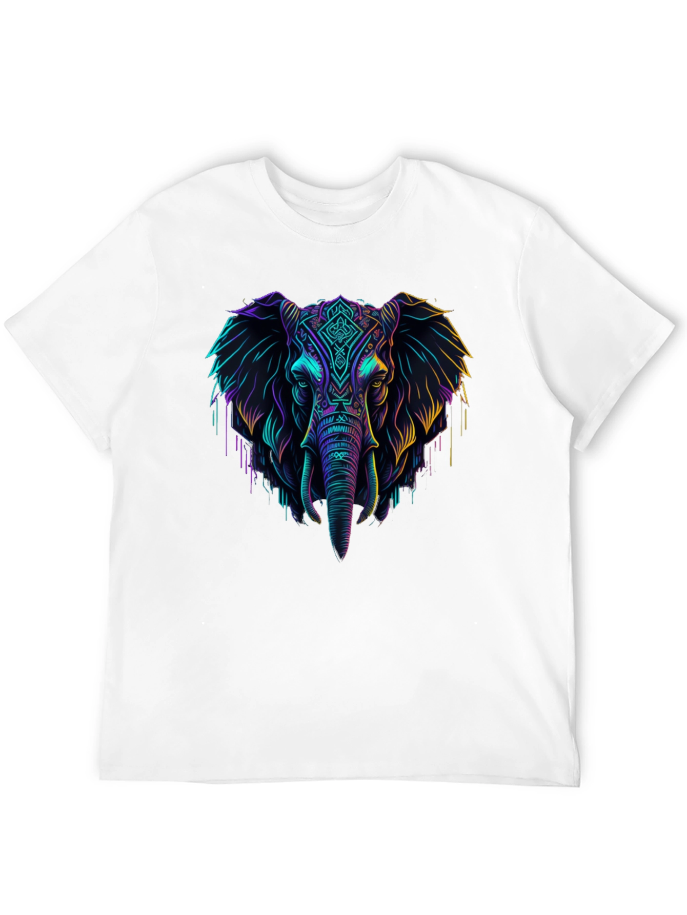 Neon Elephant Graphic Tee - Cool Style