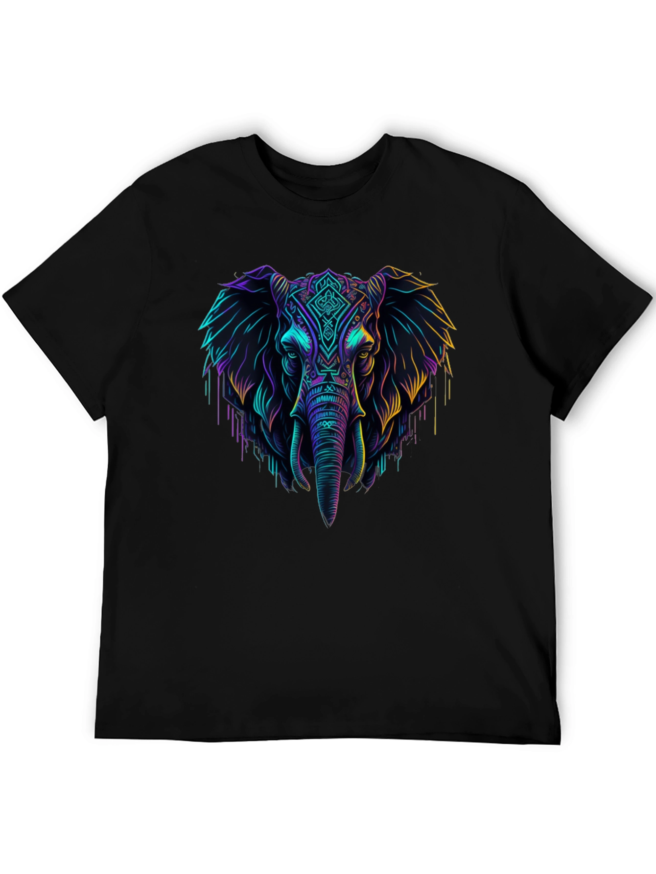 Neon Elephant Graphic Tee - Cool Style