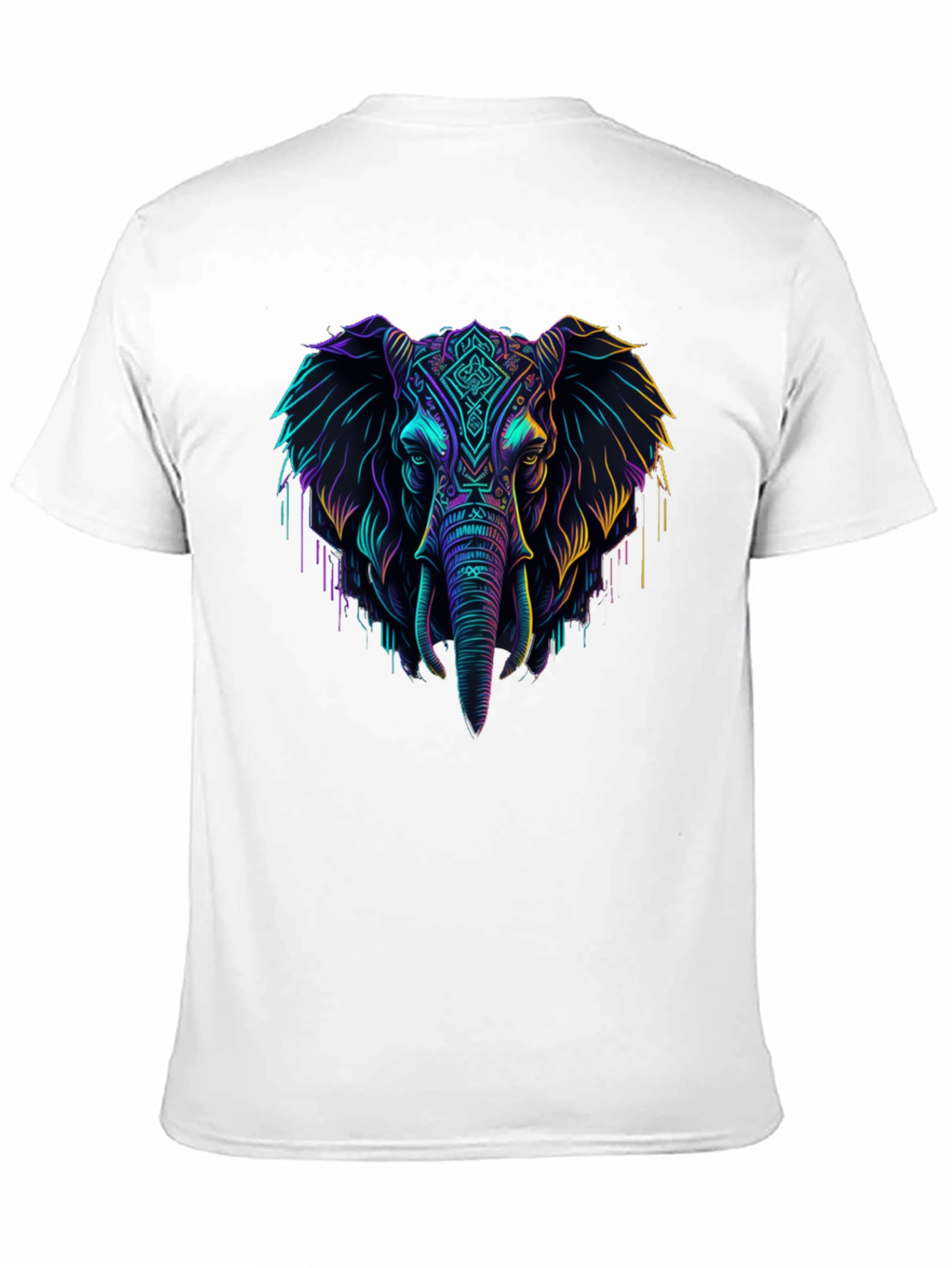 Neon Elephant Graphic Tee - Cool Style