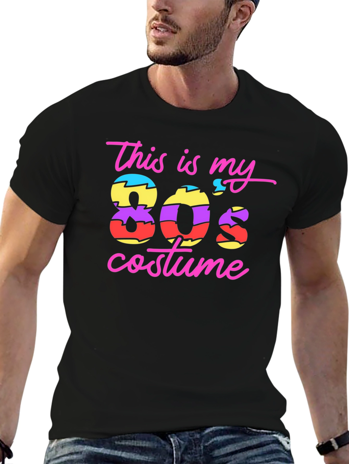 This Is My 80s Costume Black T-Shirt