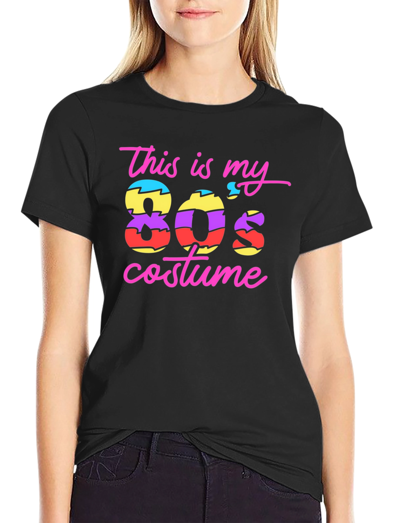 This Is My 80s Costume Black T-Shirt