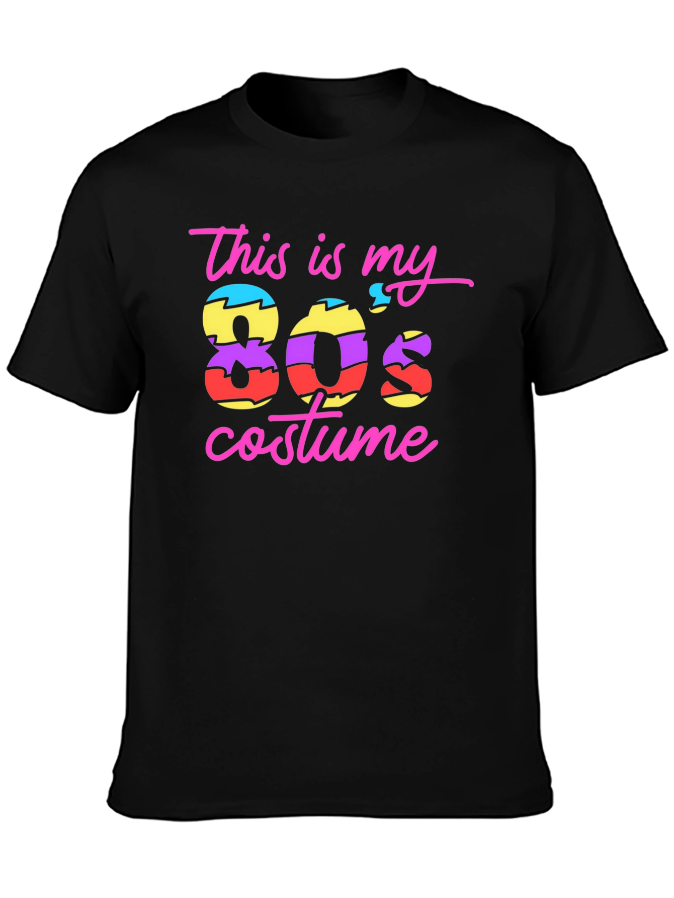 This Is My 80s Costume Black T-Shirt